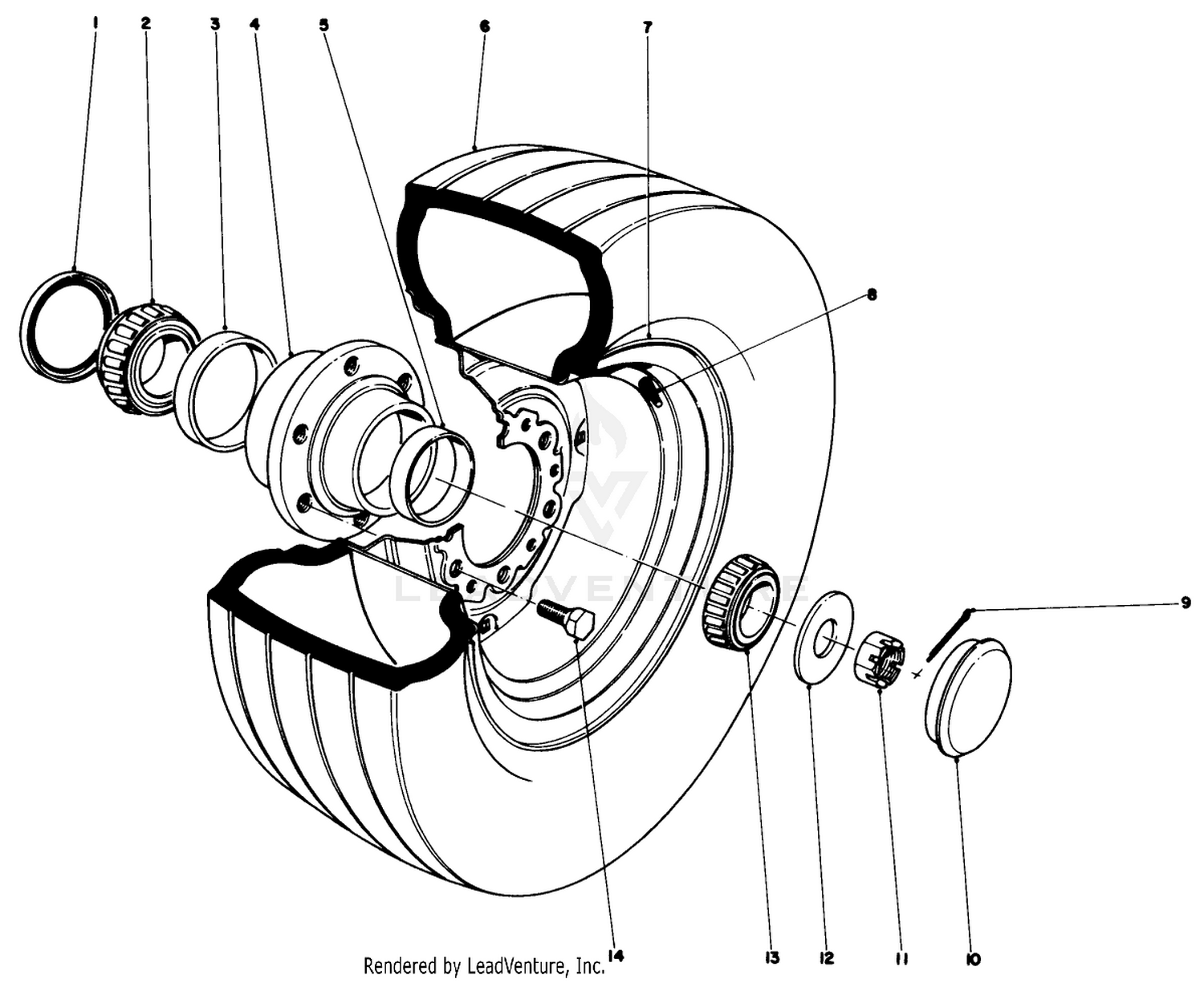 Front Wheel And Tire 9.5 L-14