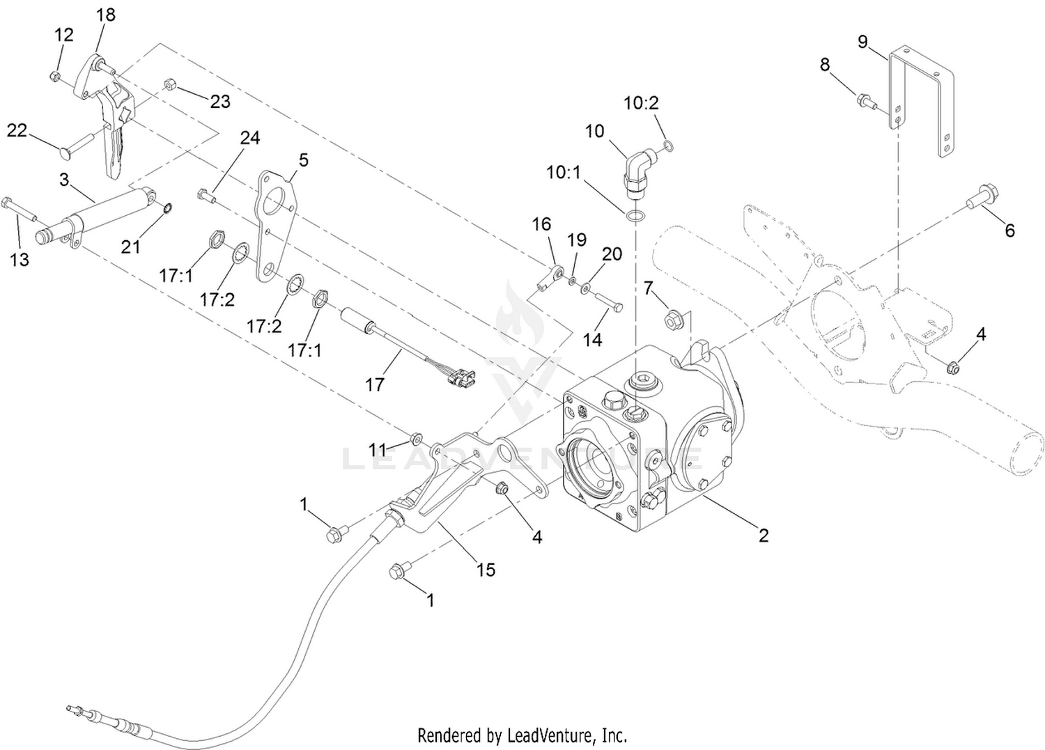 Traction Pump Mounting Assembly