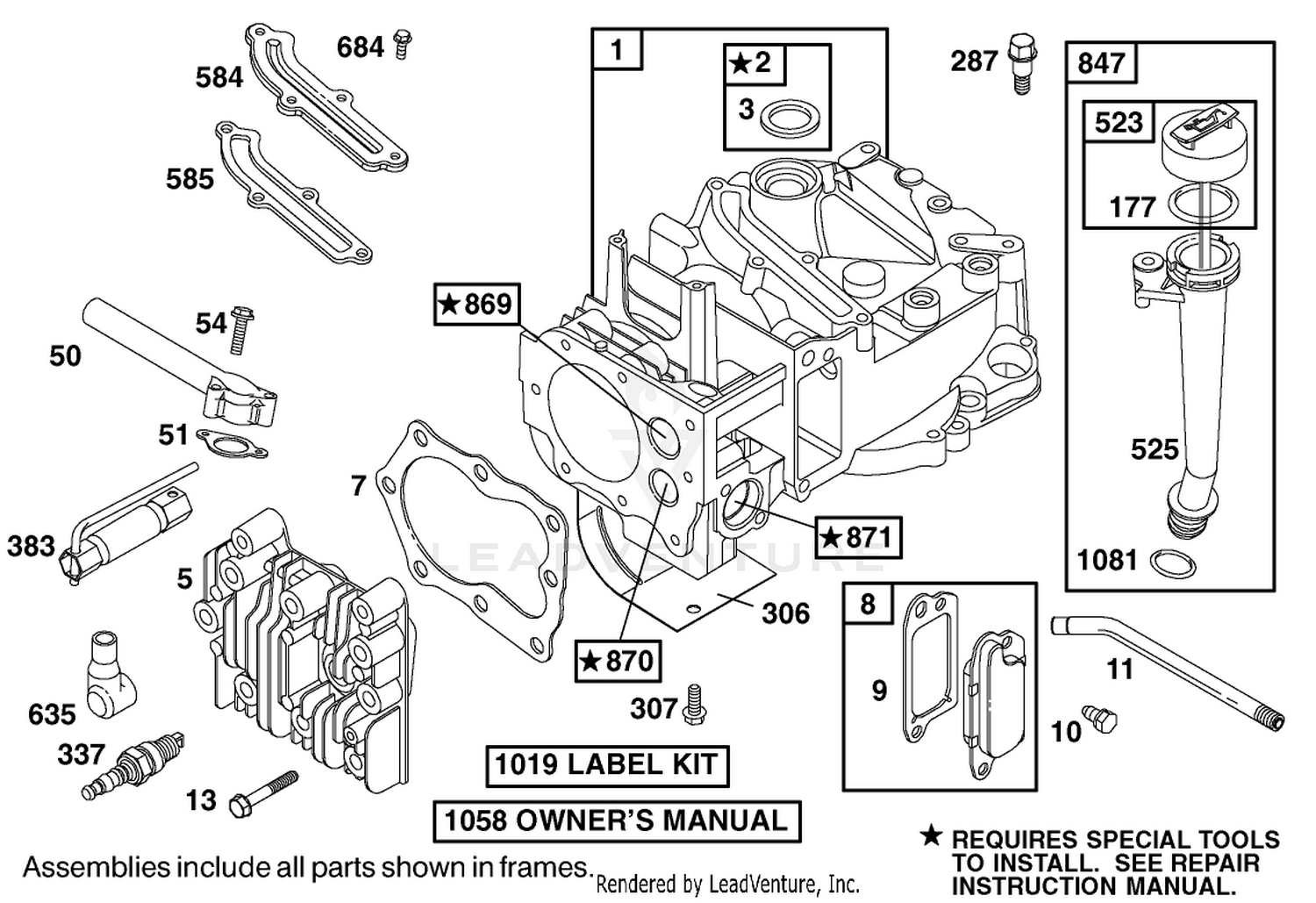 Engine Briggs  Stratton Model 12h802-1767-E1