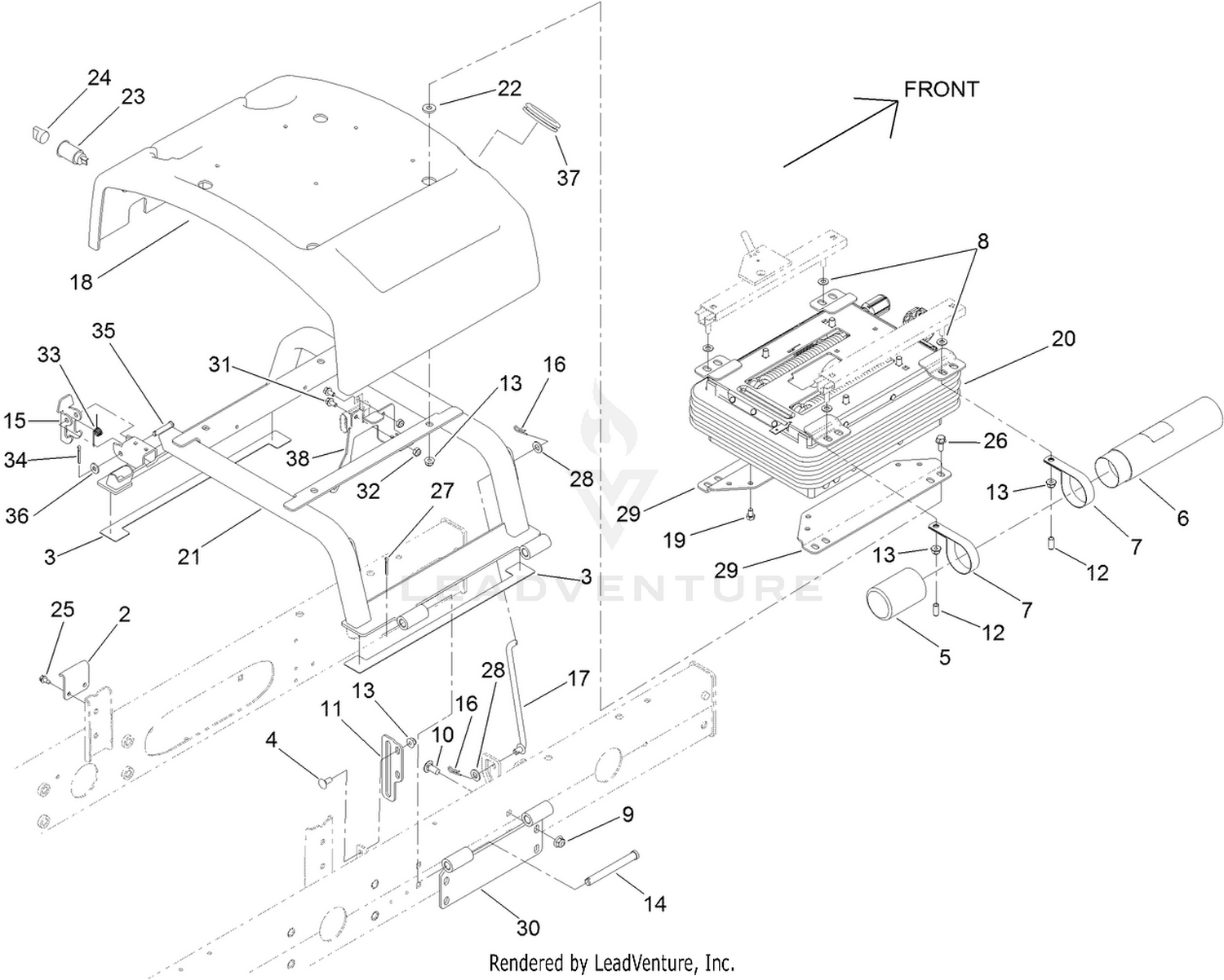 Seat Base and Suspension Assembly