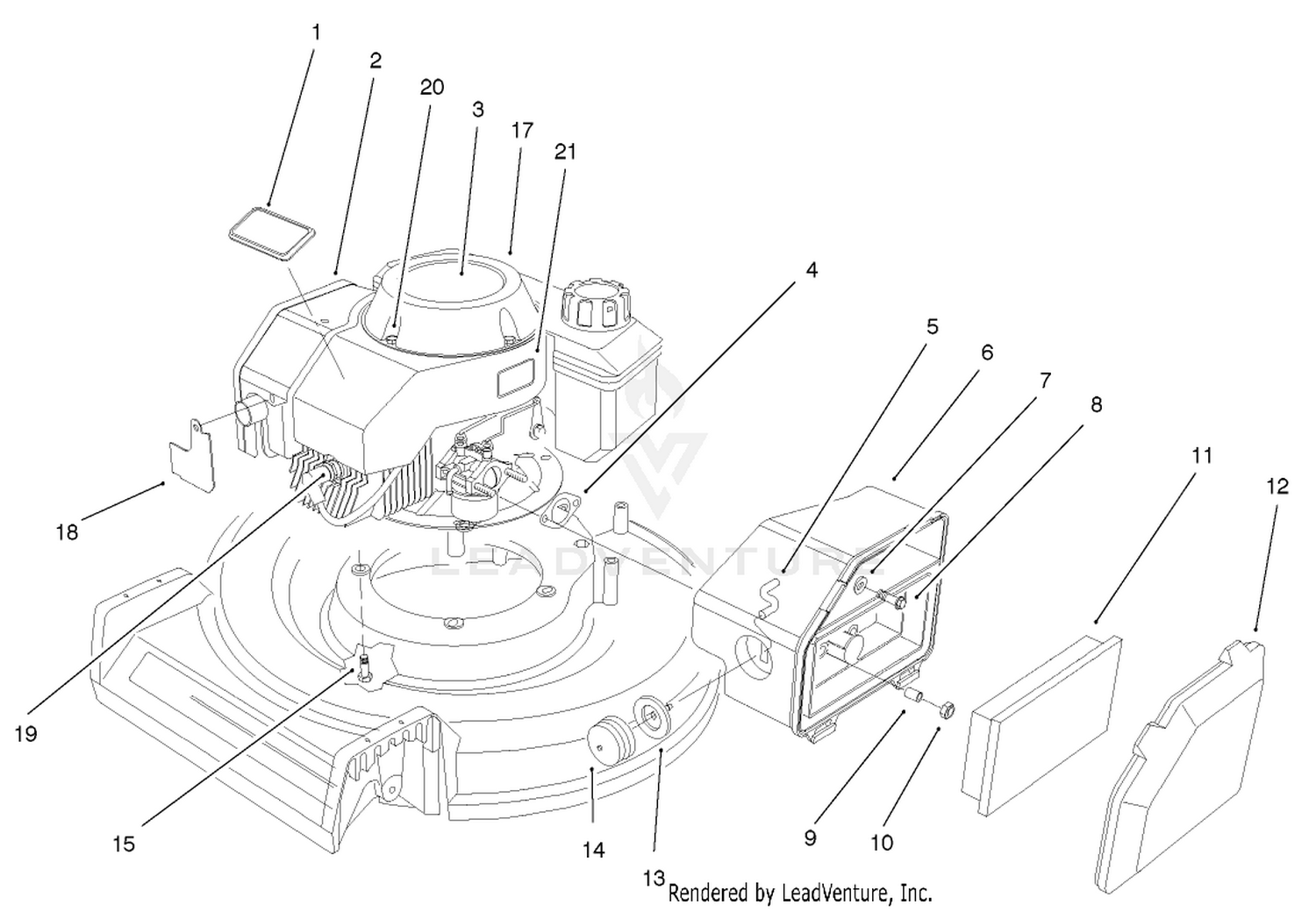 Engine And Air Filter Assembly