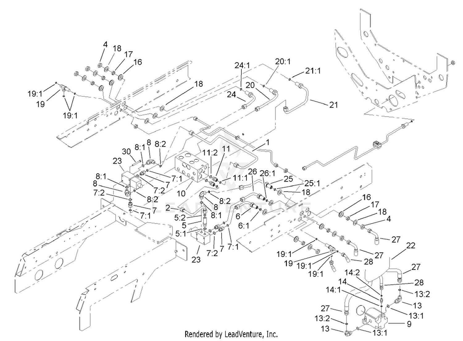 Hydraulic Manifold Mow Block Assembly
