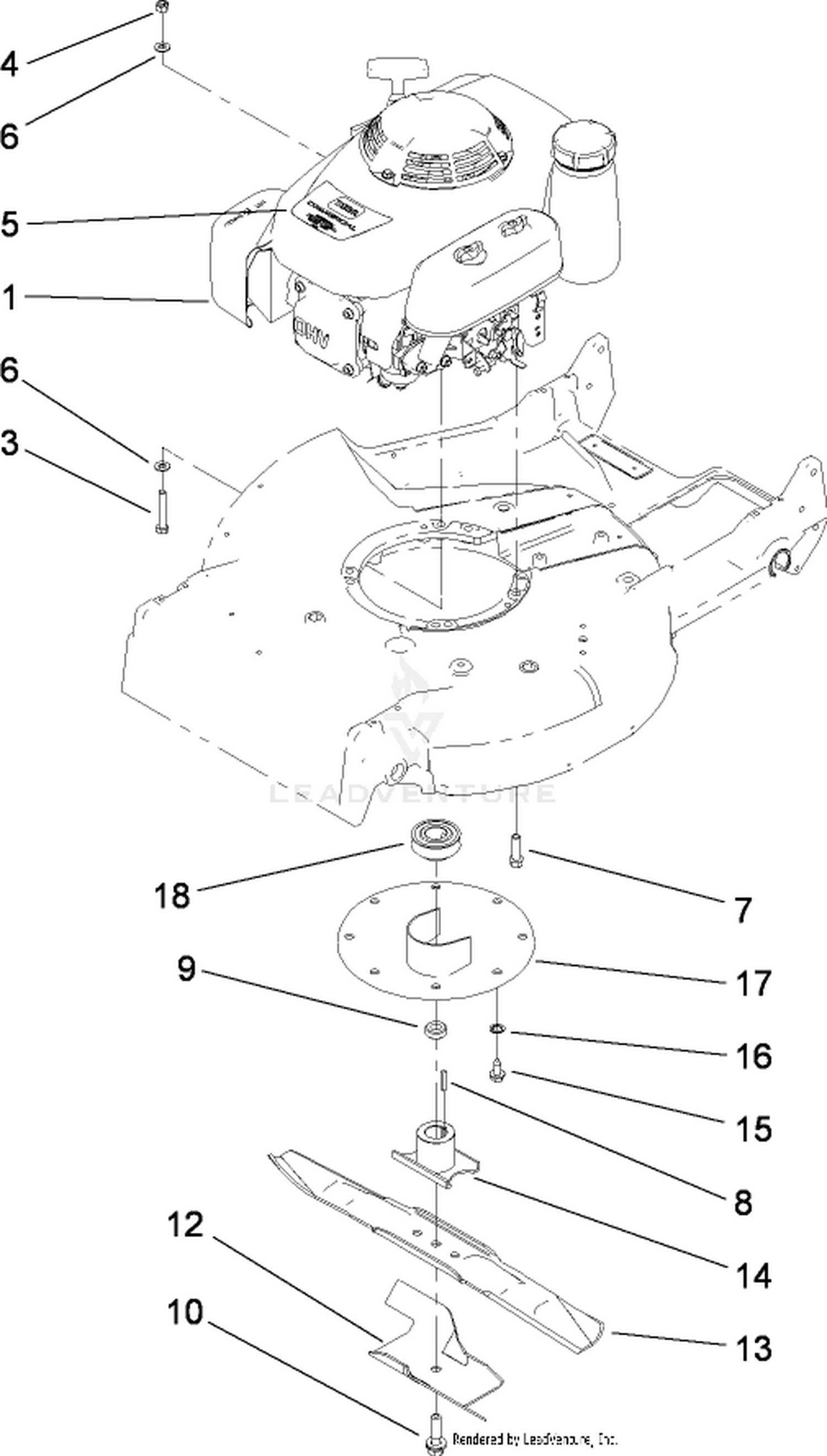 Engine and Blade Assembly