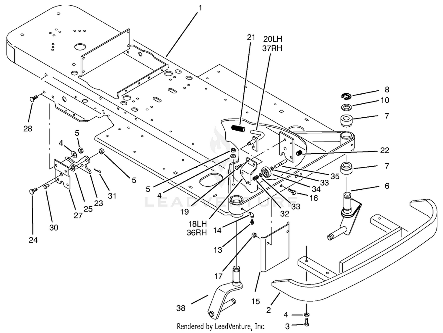Frame  Front Wheel Fork Assembly