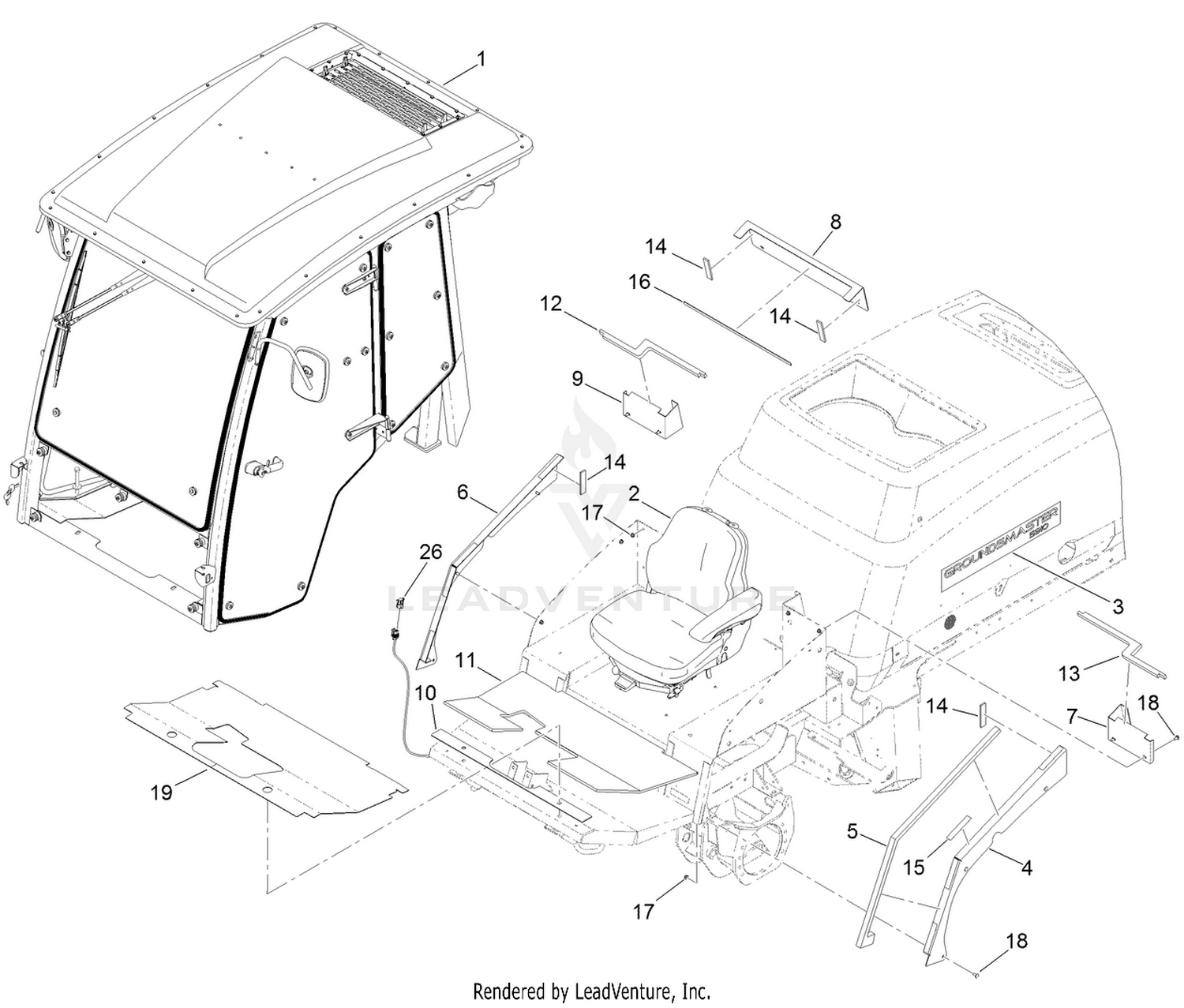 Cab Mounting Assembly  For Cab Model Only