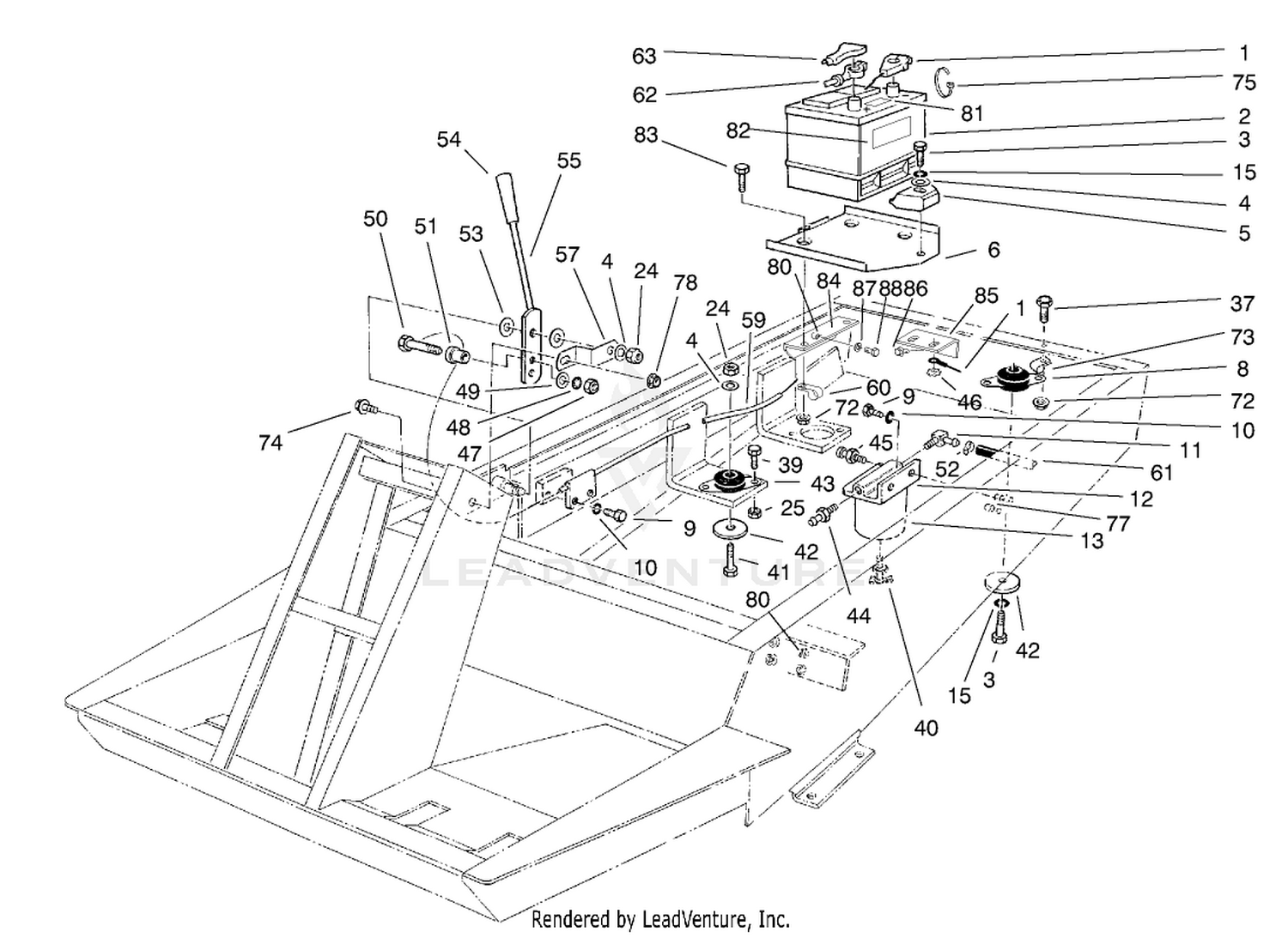 Battery  Engine Mount Assembly