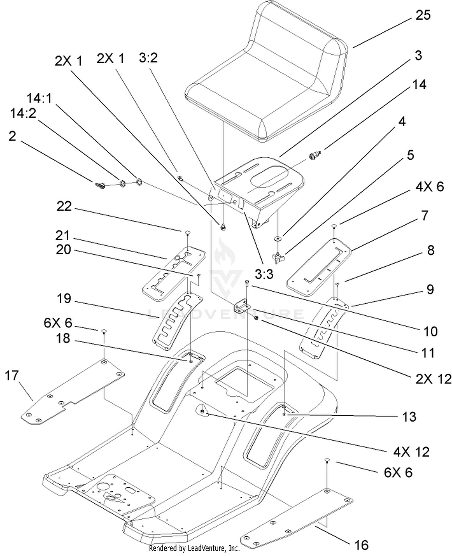 Rear Body and Seat Assembly