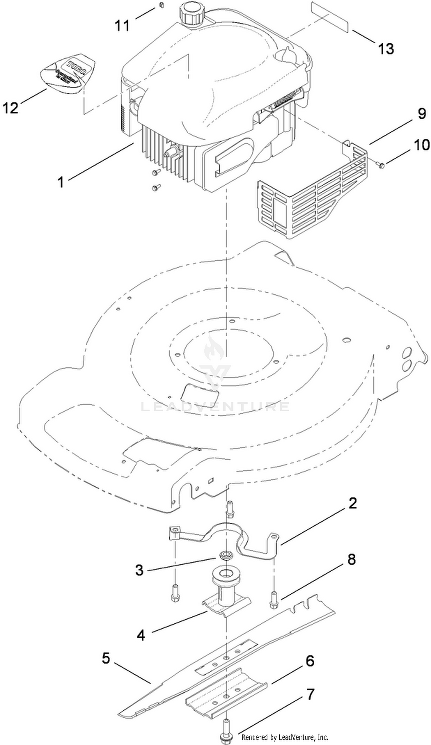 Engine and Blade Assembly