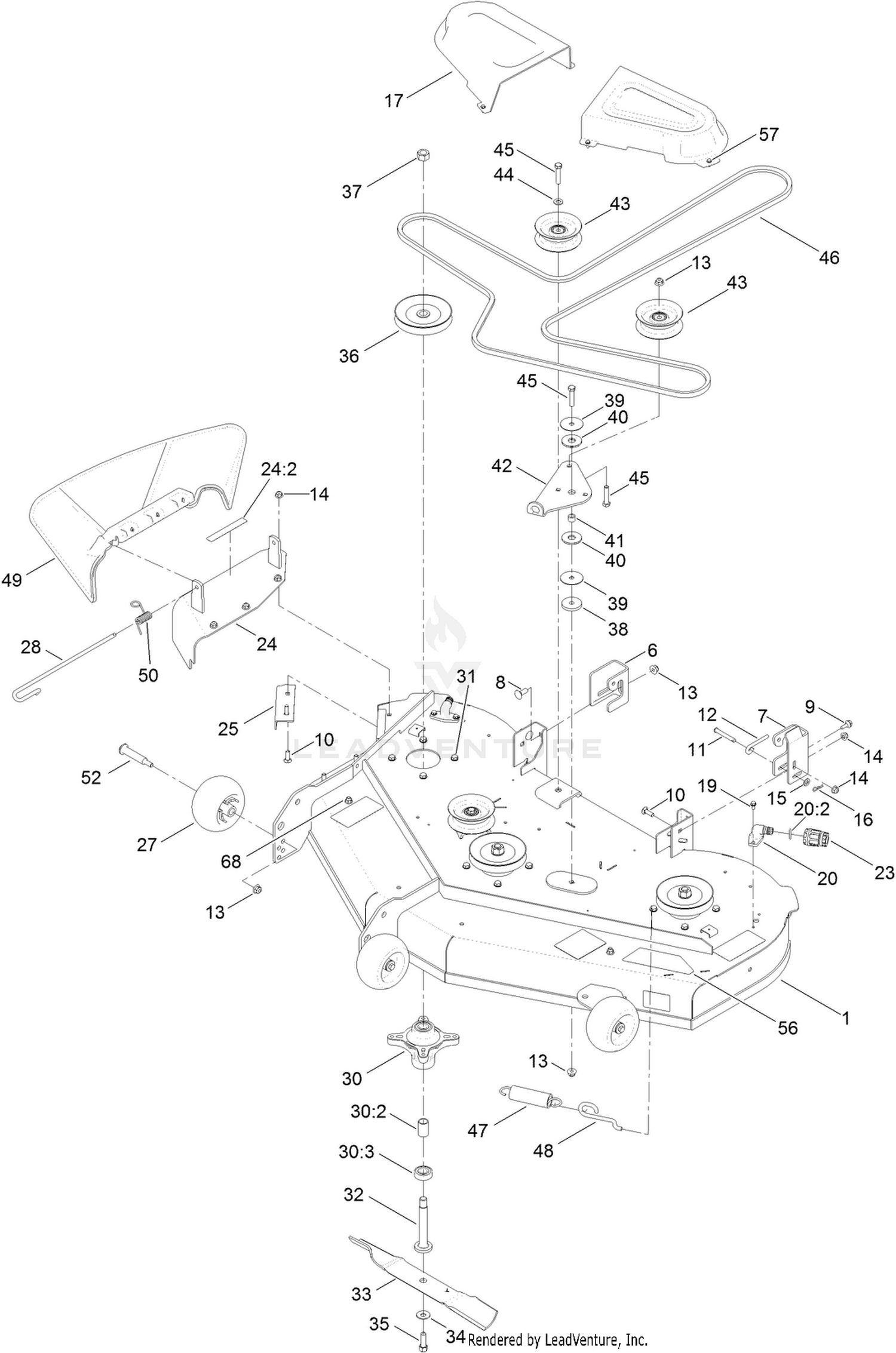 50 Inch Deck Assembly