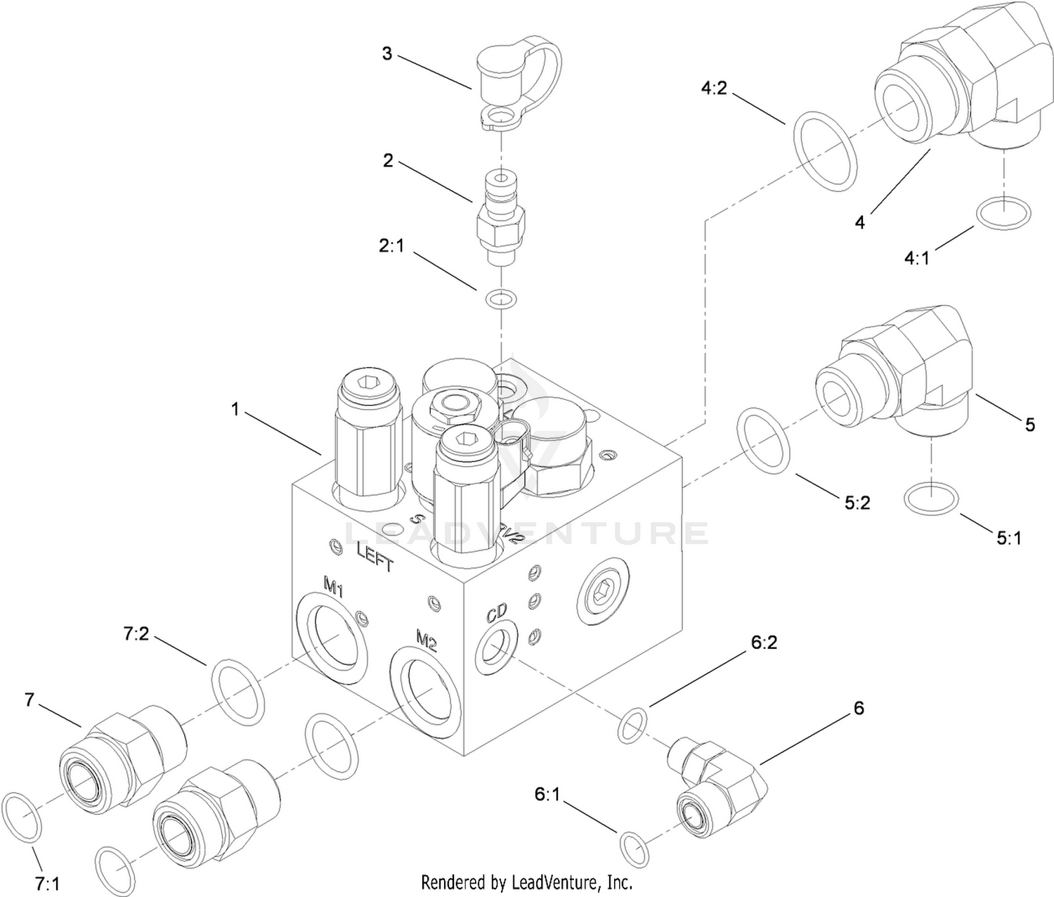 LH PTO Valve Assembly