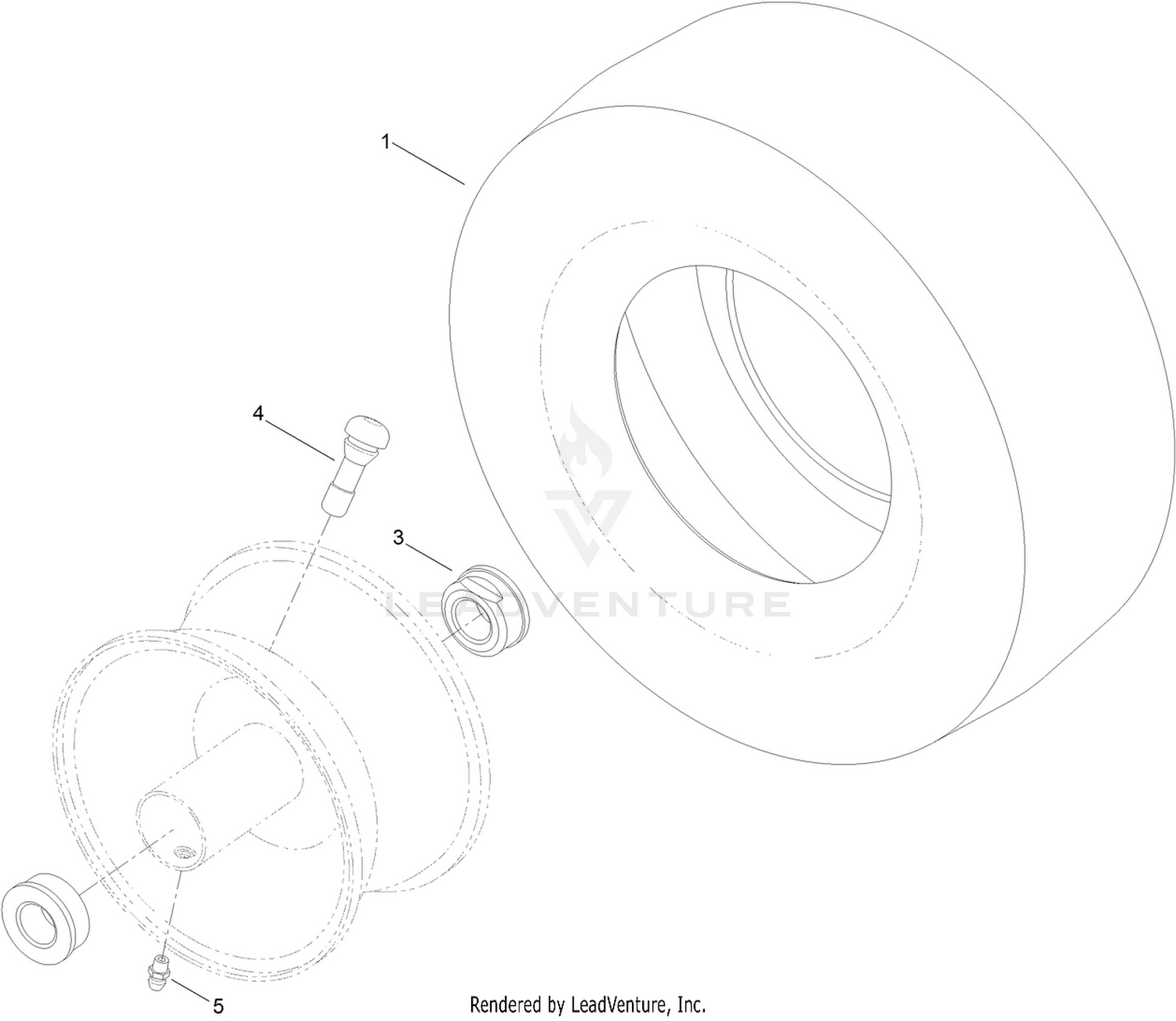13 Inch Wheel and Tire Assembly No. 119-3473