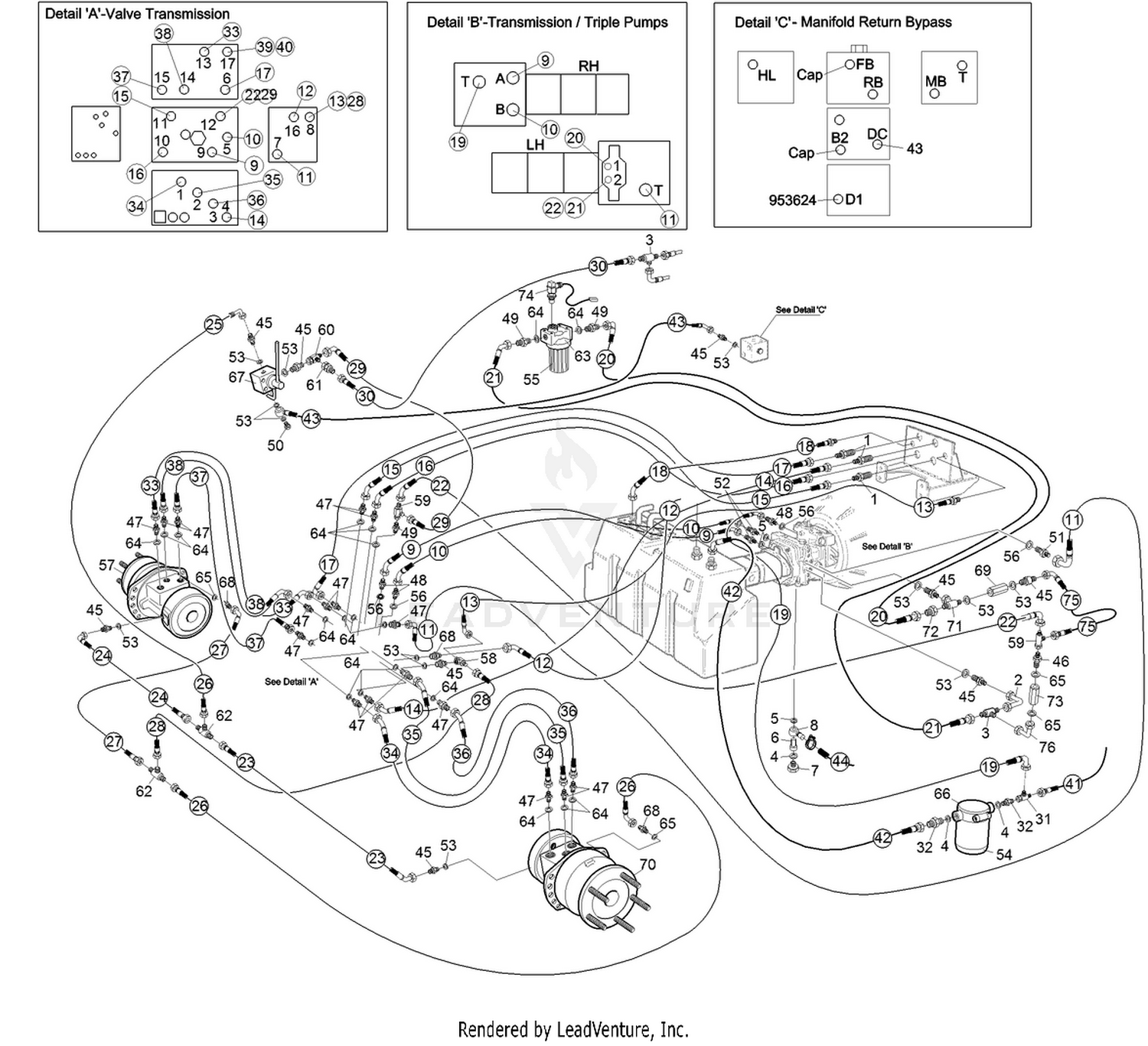 Hydraulic Circuit Front Transmission