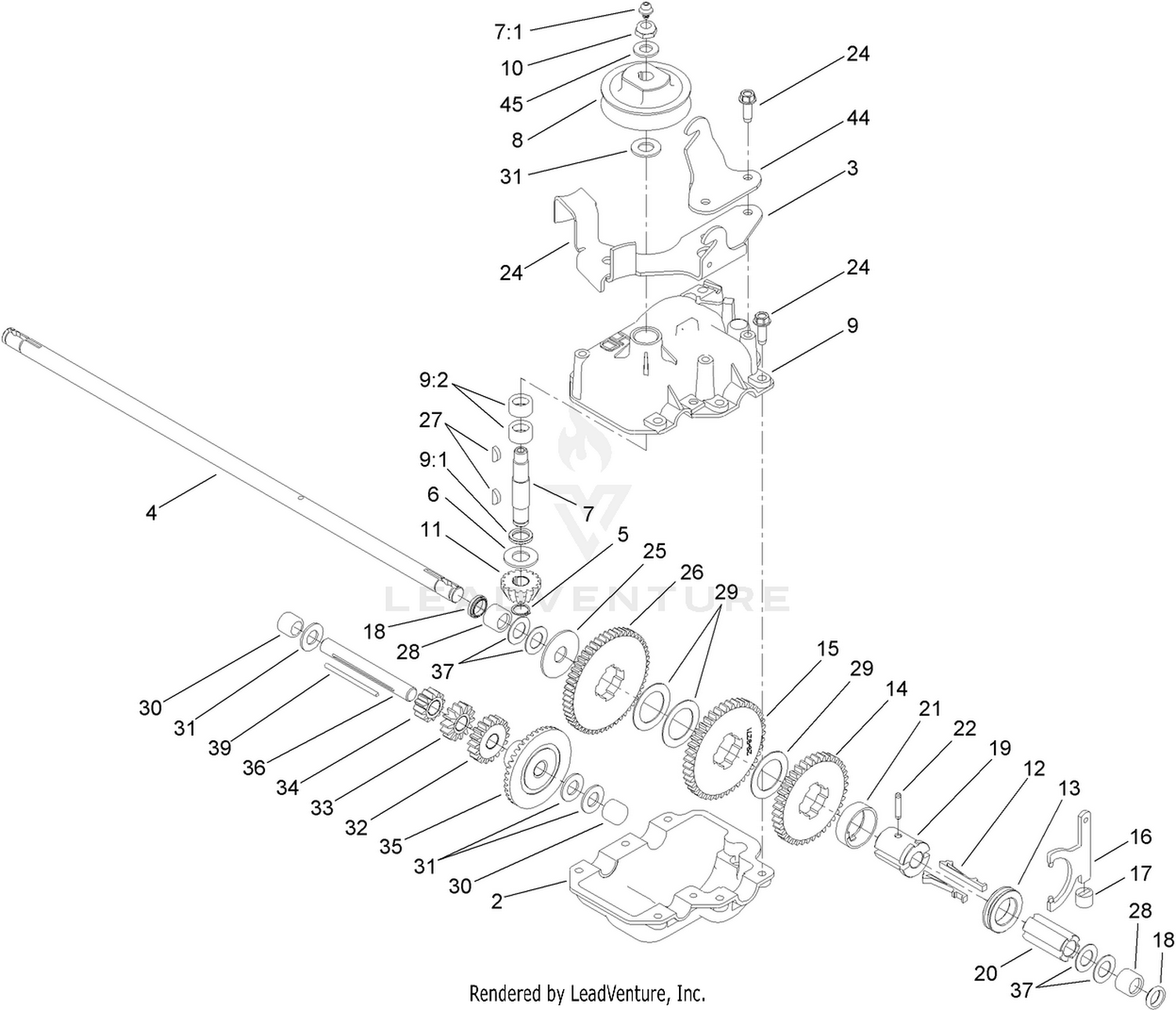 Gear Case Assembly No. 74-1860