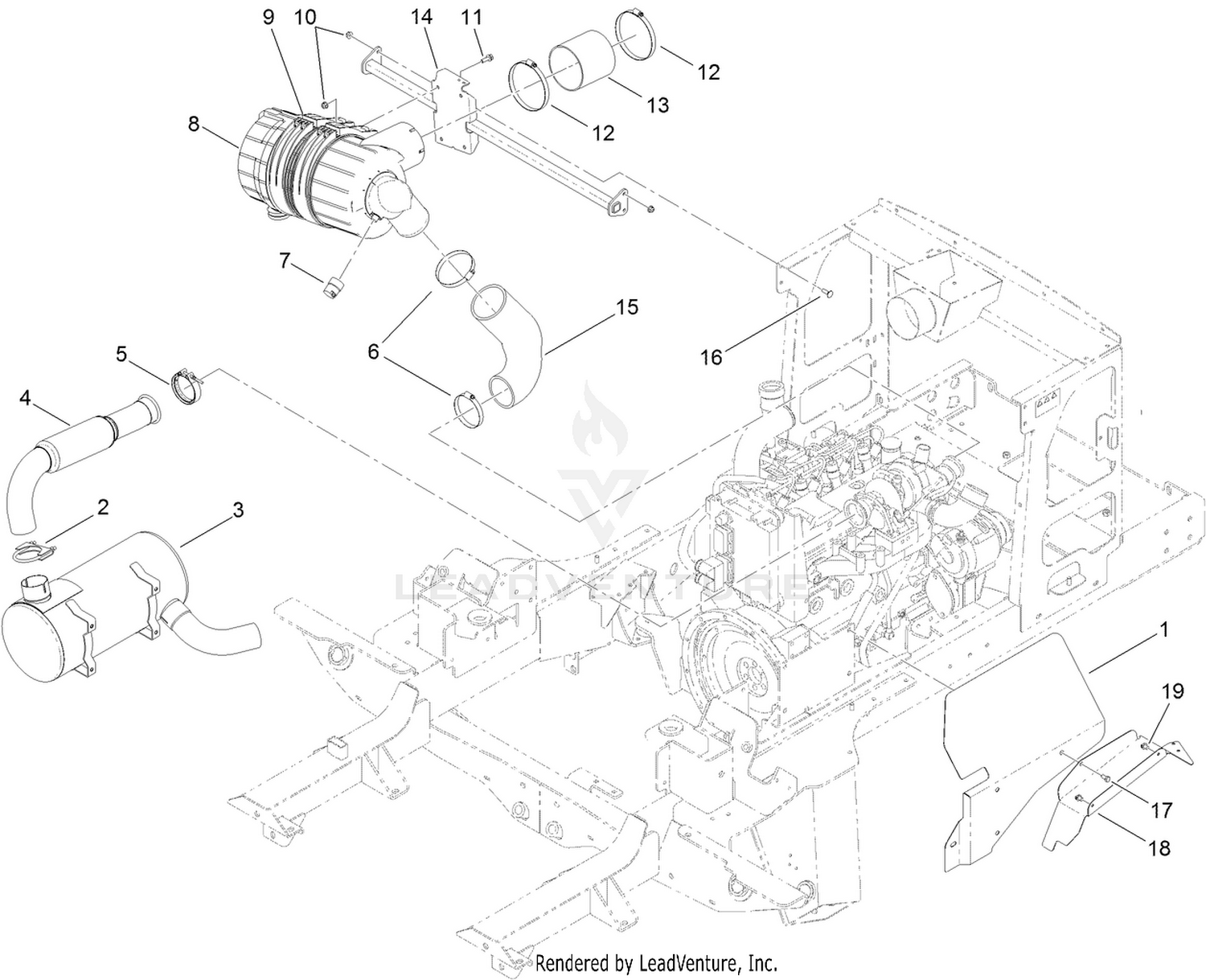 Air Cleaner and Muffler Assembly