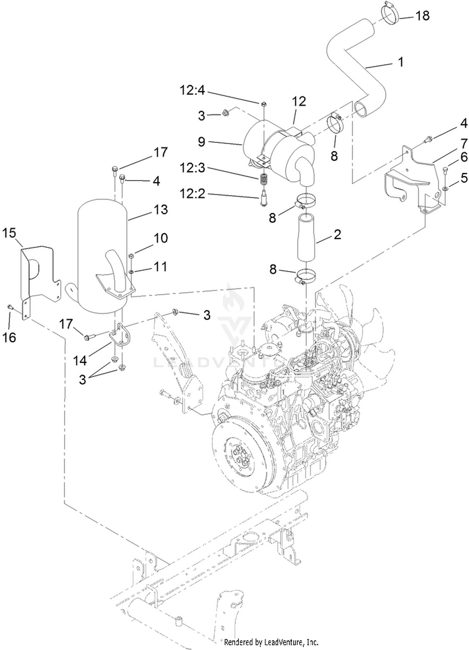 Air Cleaner and Exhaust Assembly