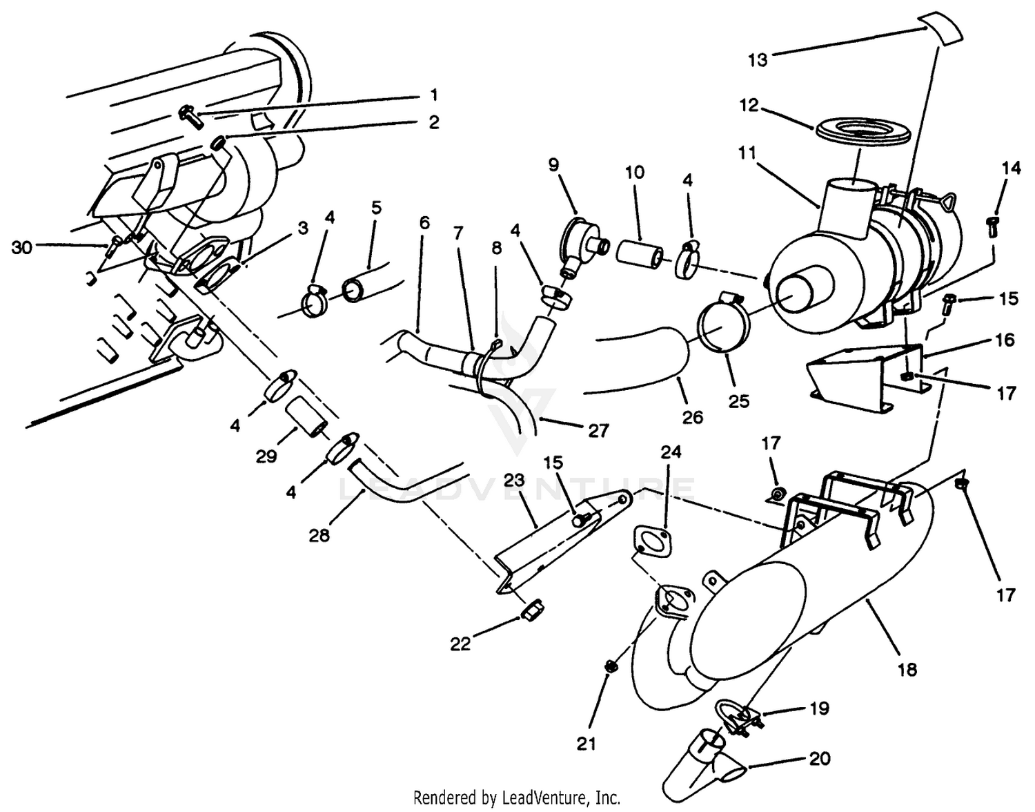Muffler  Air Cleaner Installation Assembly