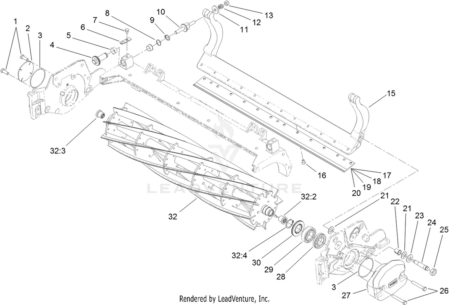 Reel and Bedbar Assembly