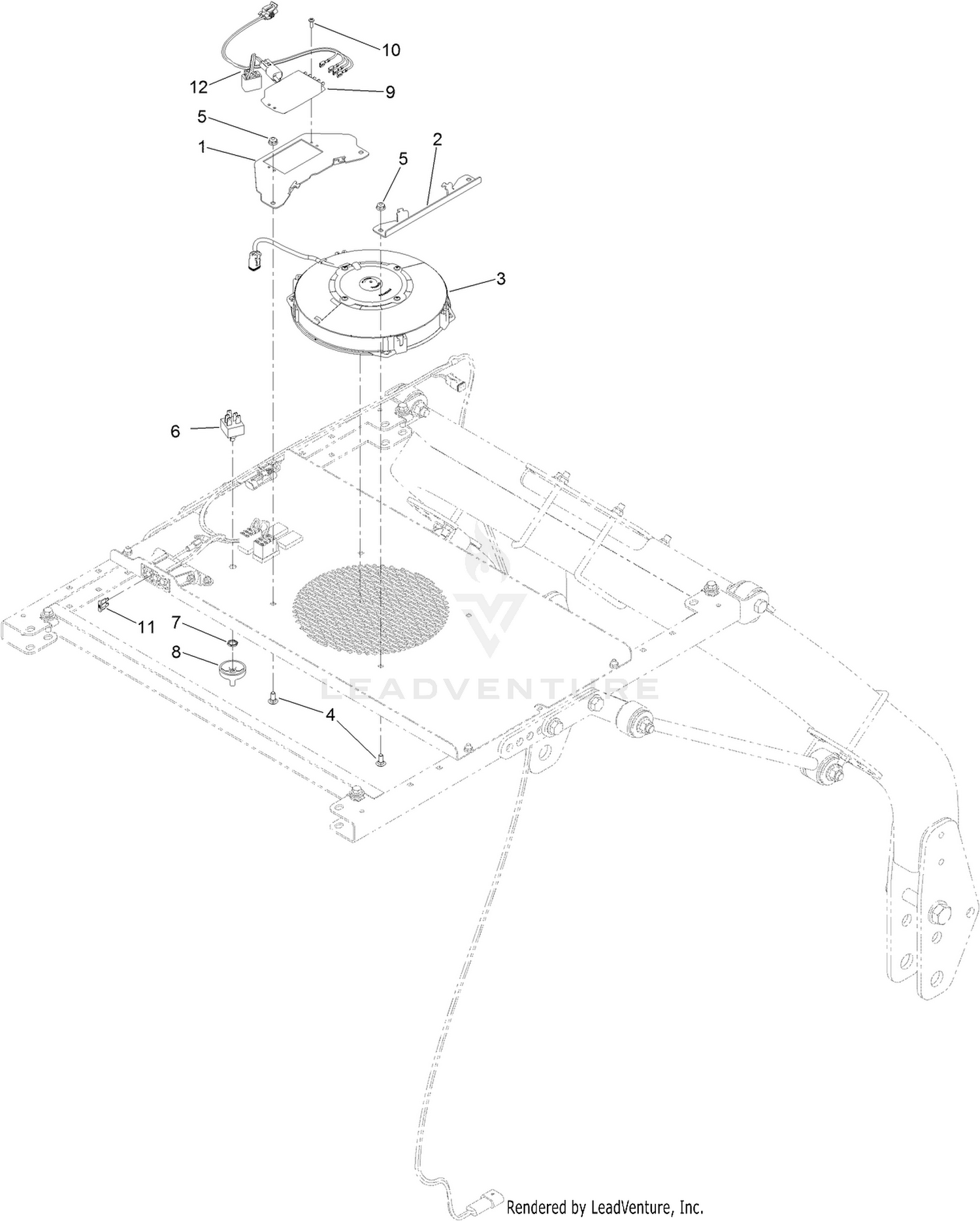 Groundsmaster 4500/4700/7000  Operator Cooling Fan Assembly