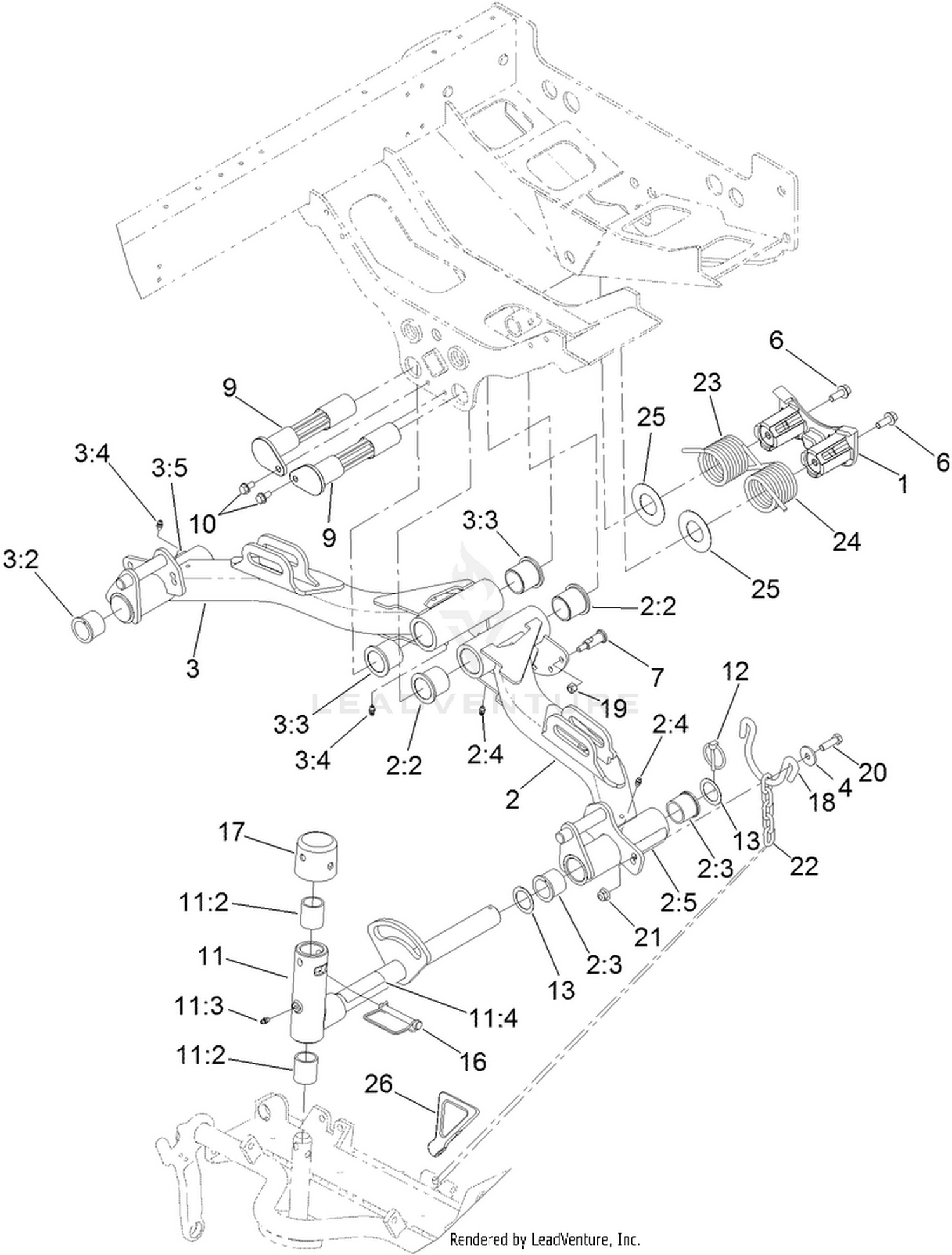 No. 2 and 3 Lift Arm Assembly