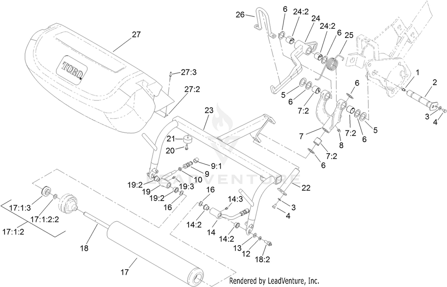 Left Pull Frame Assembly