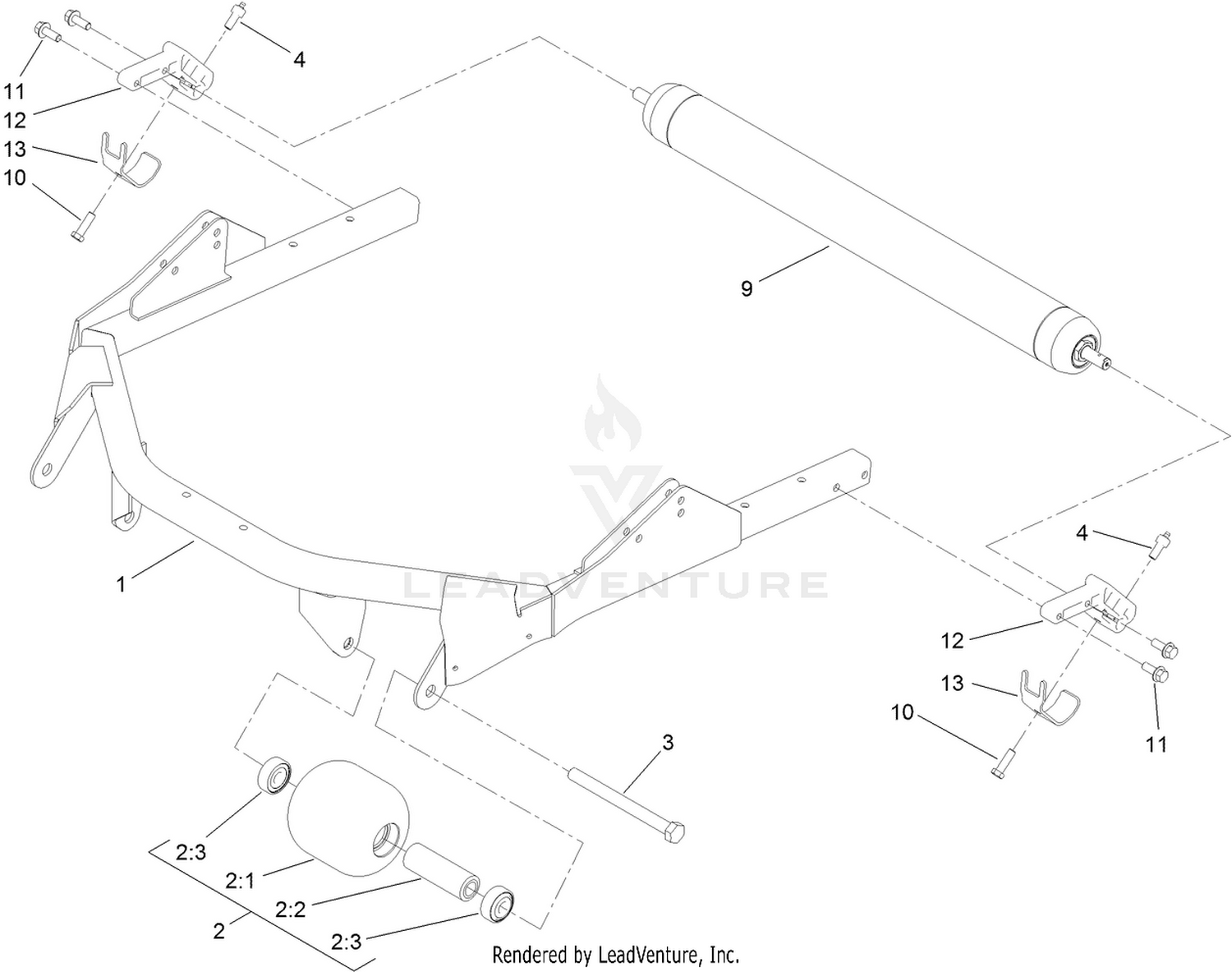 Roller and Carrier Frame Assembly