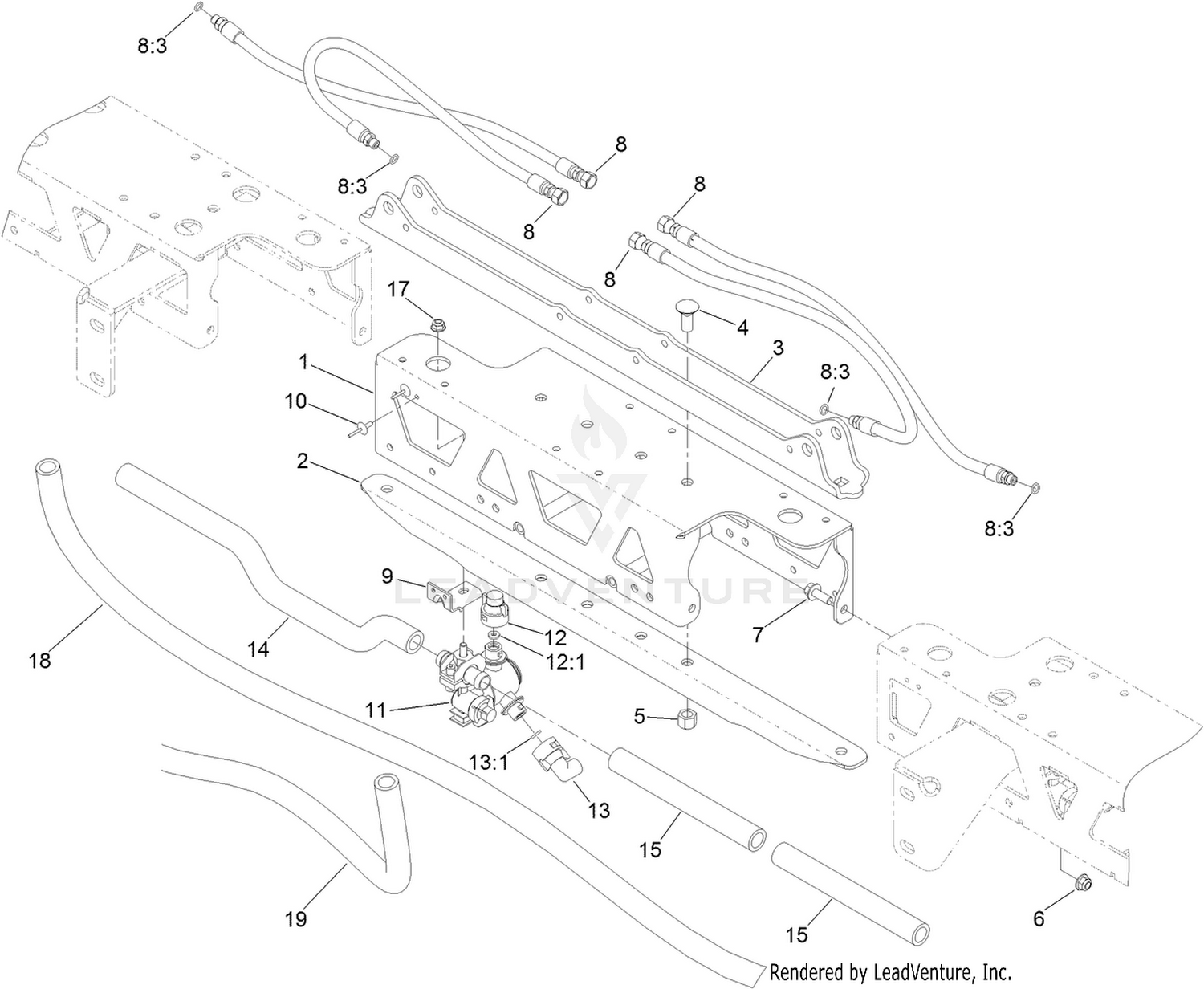 Center Boom Extension Assembly No. 131-3755