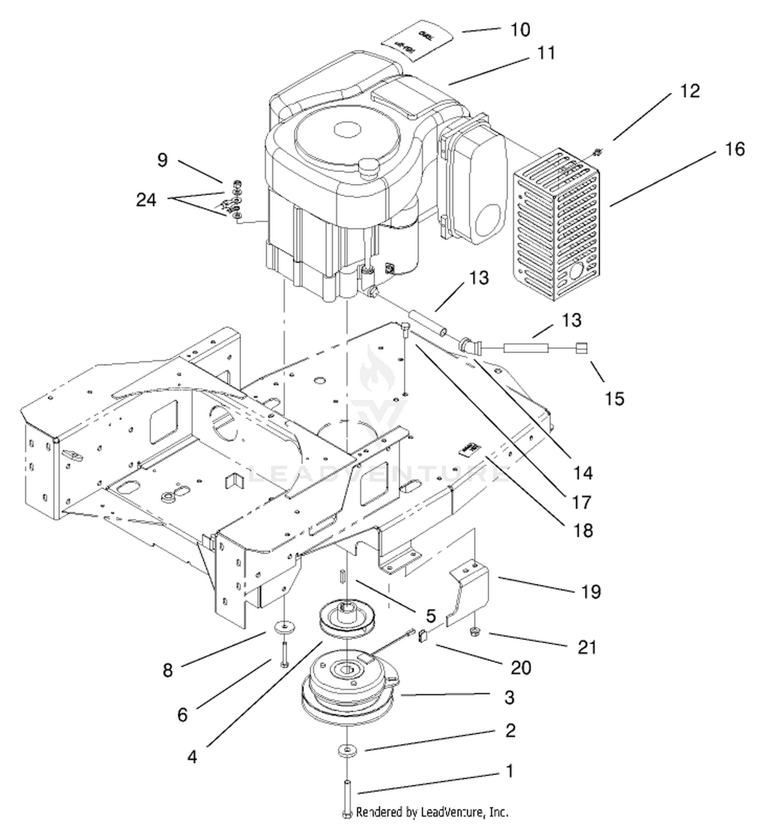 Engine and Clutch Assembly