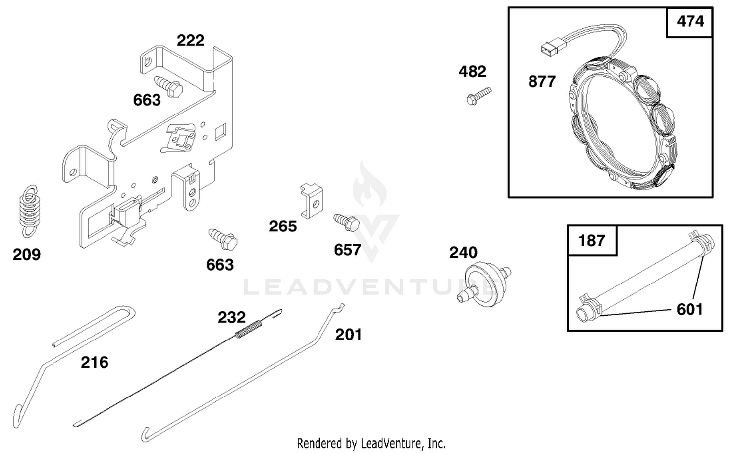 Engine Briggs  Stratton Model 282707-0119-01 5