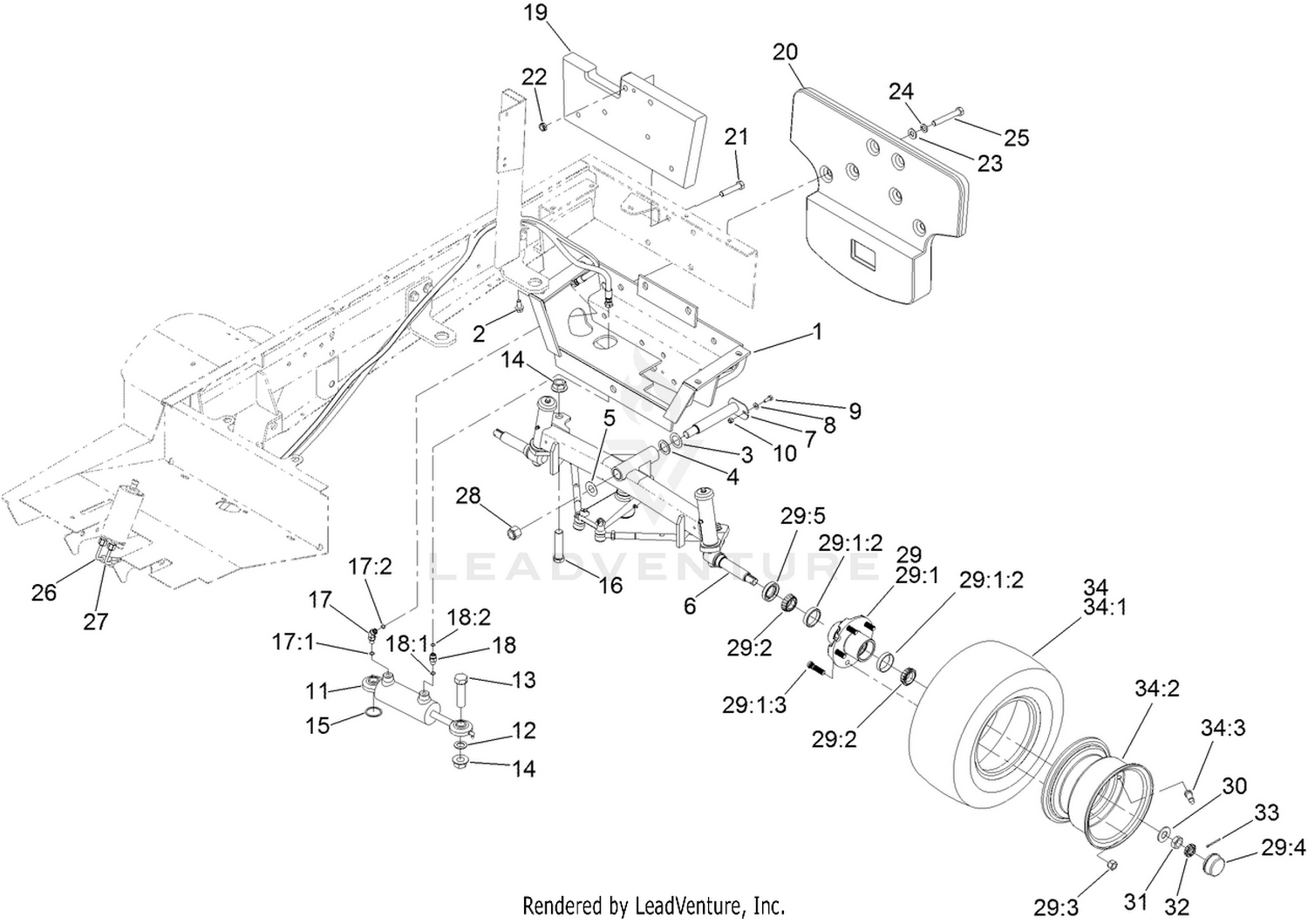 Rear Steering Assembly