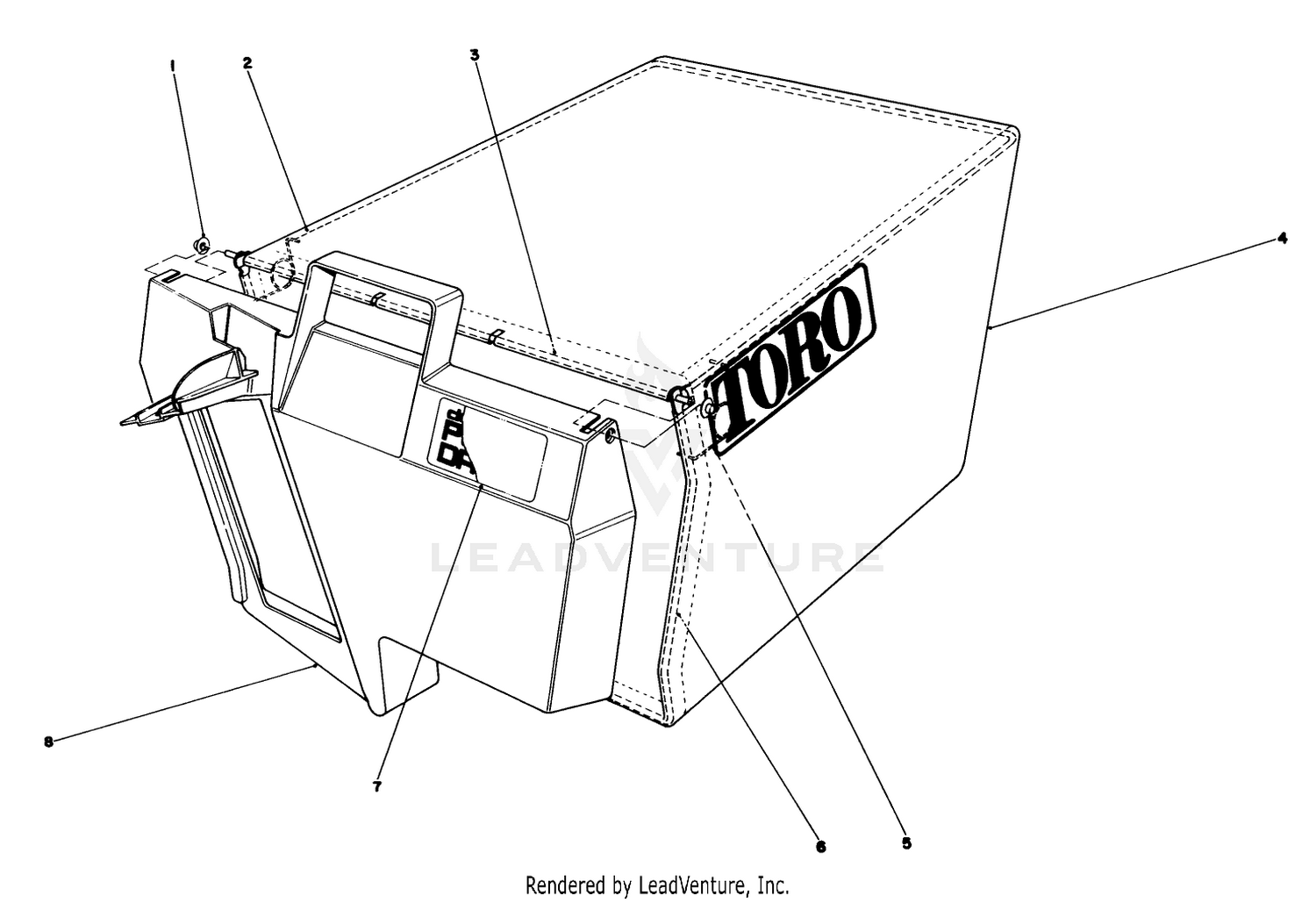 GRASS BAG ASSEMBLY NO. 11-0189