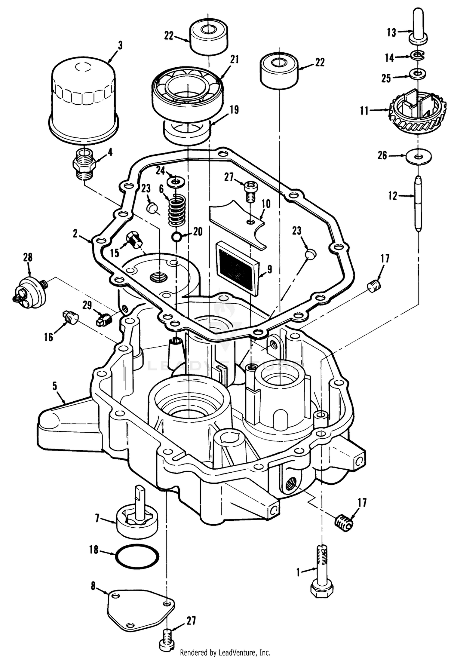 12.5hp Engine Oil Base  Pump Assembly