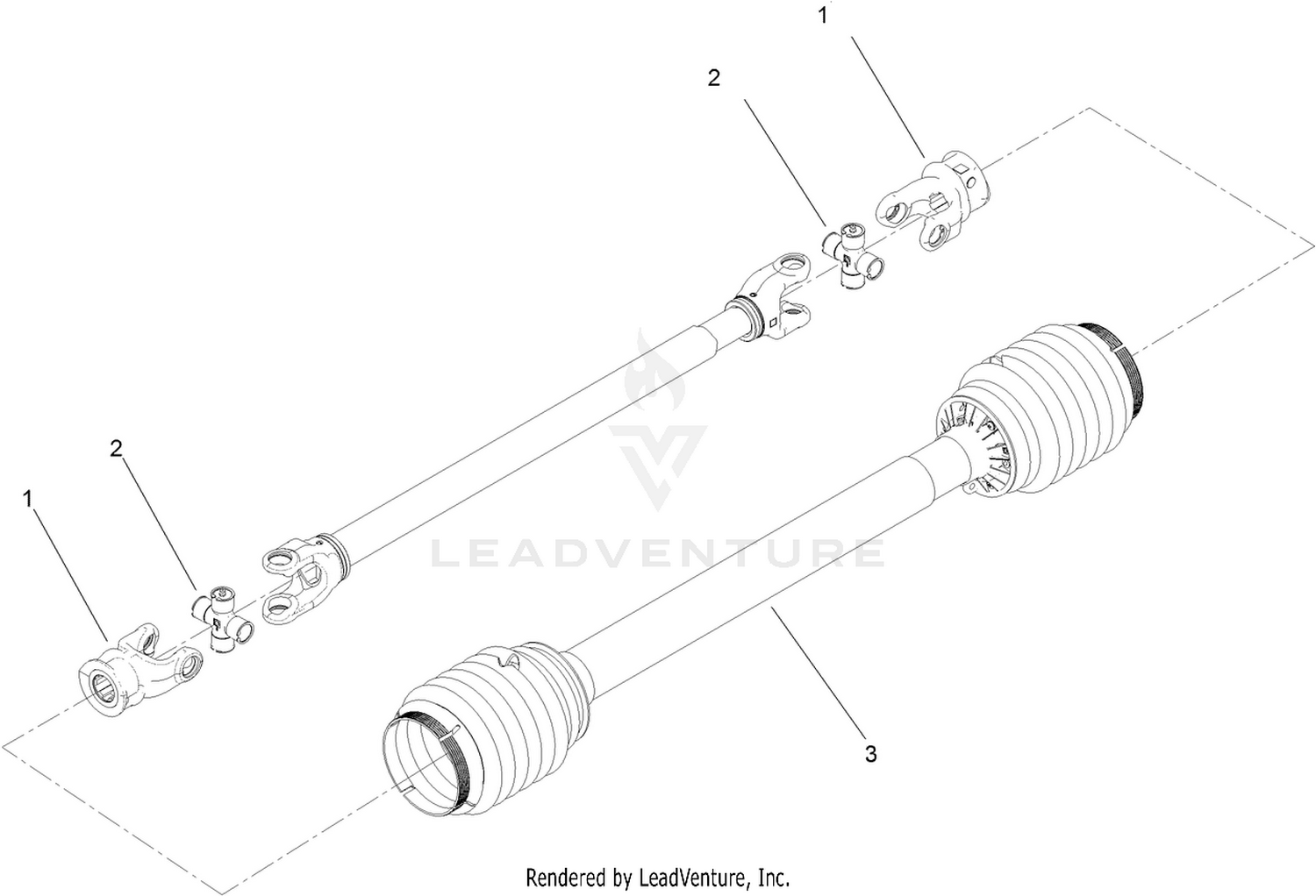 Rear Driveshaft Assembly No. 138-9040