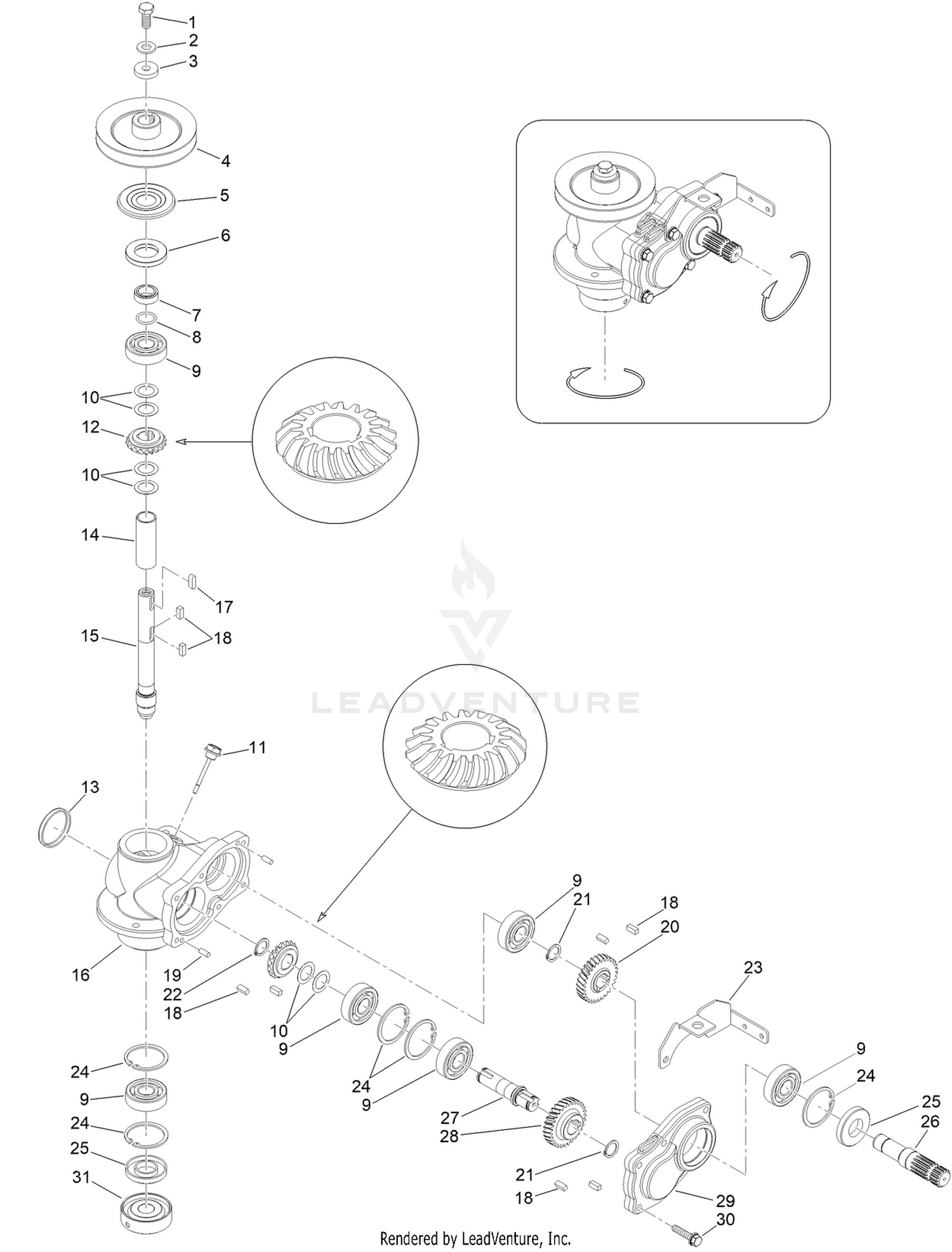 Cutting Deck Gearbox Assembly
