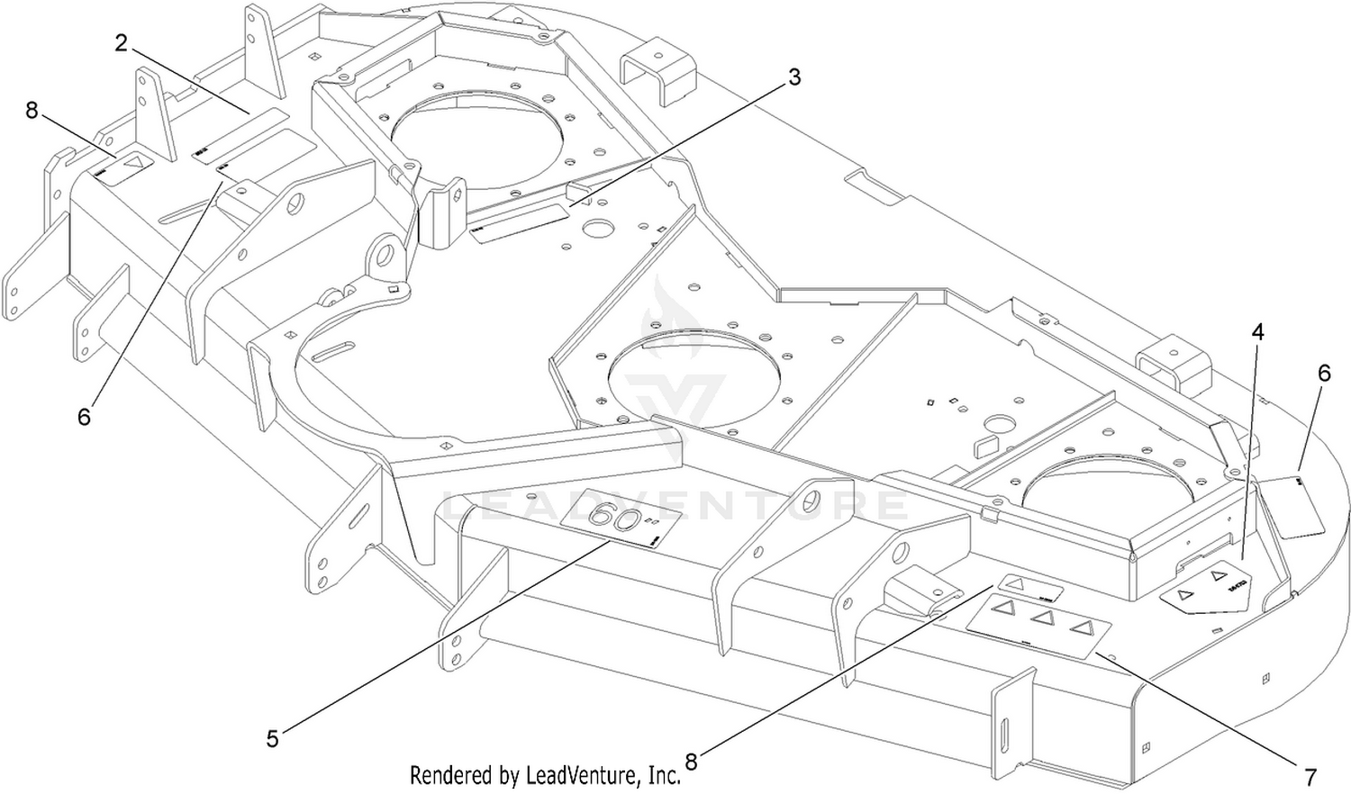 Deck and Decal Assembly No. 115-1371
