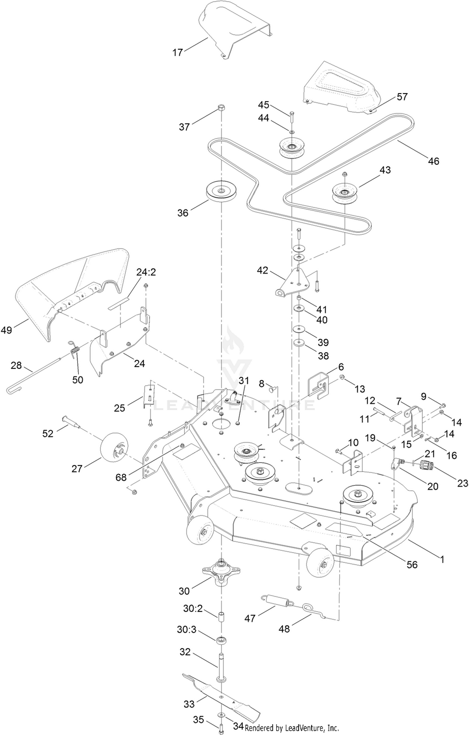 50 Inch Deck Assembly