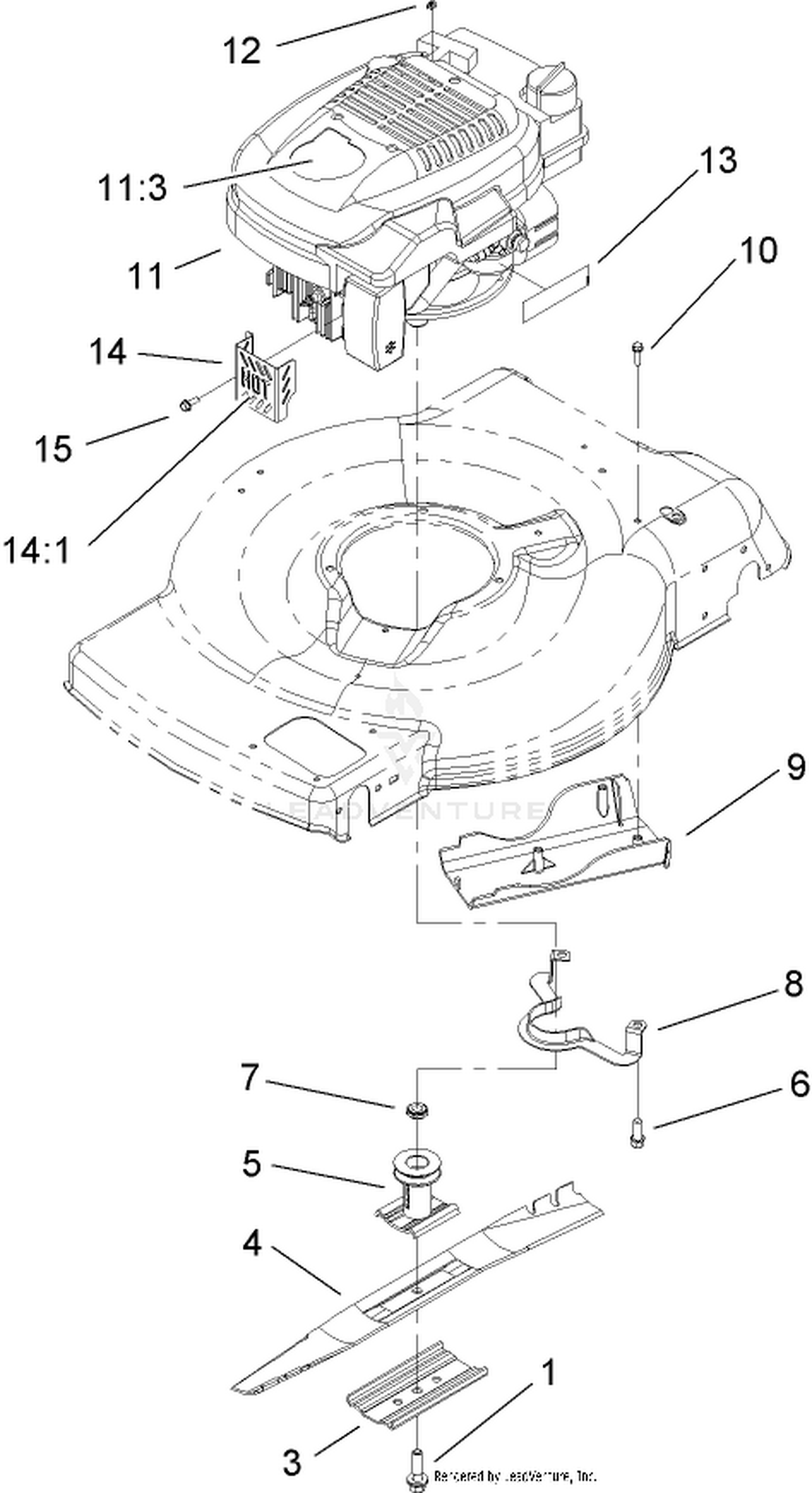 Engine and Blade Assembly