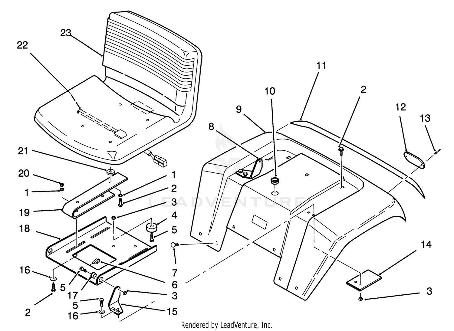 Fender And Seat Assembly