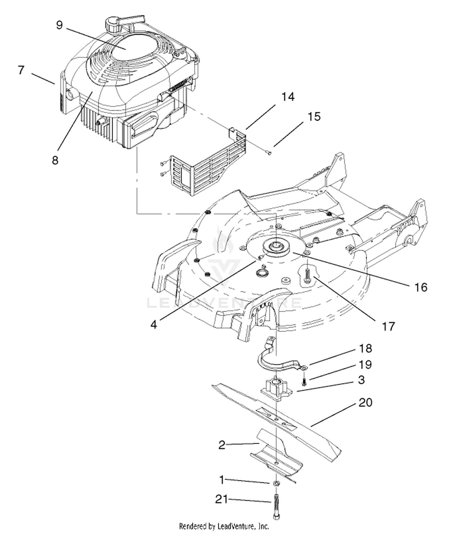 Engine and Blade Assembly