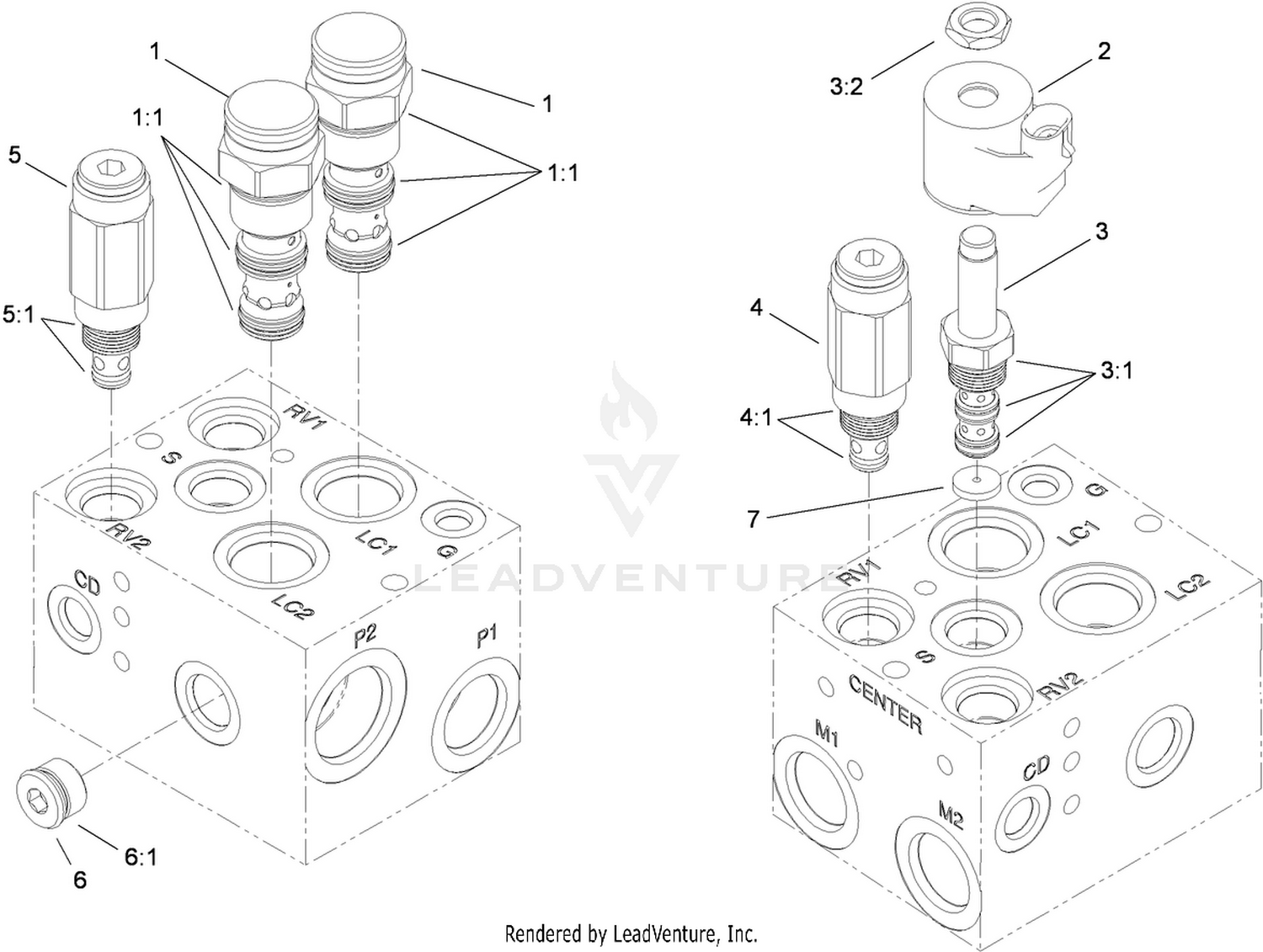 Hydraulic PTO Manifold Assembly No. 117-1110
