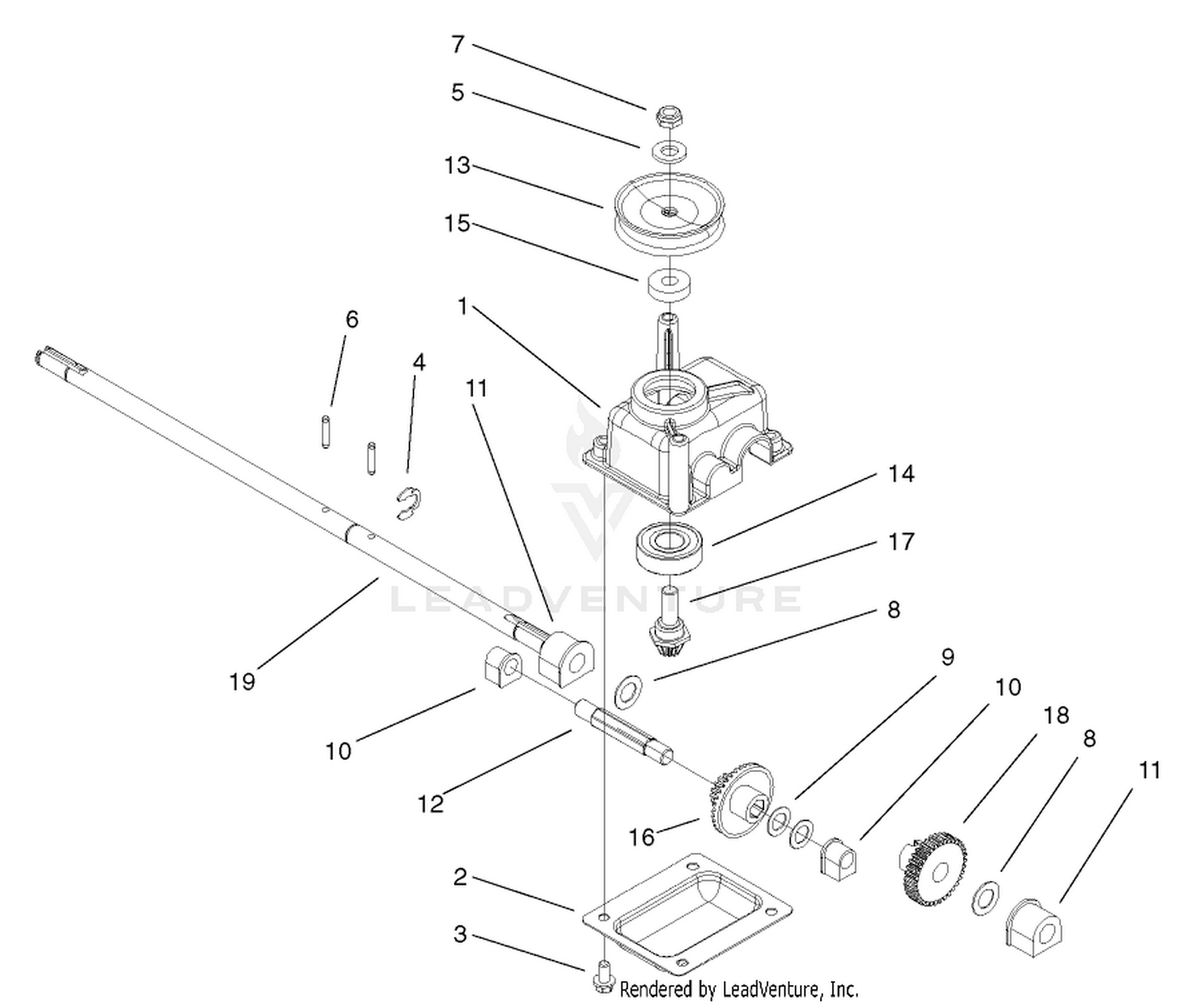 Gear Case Assembly No. 104-7593
