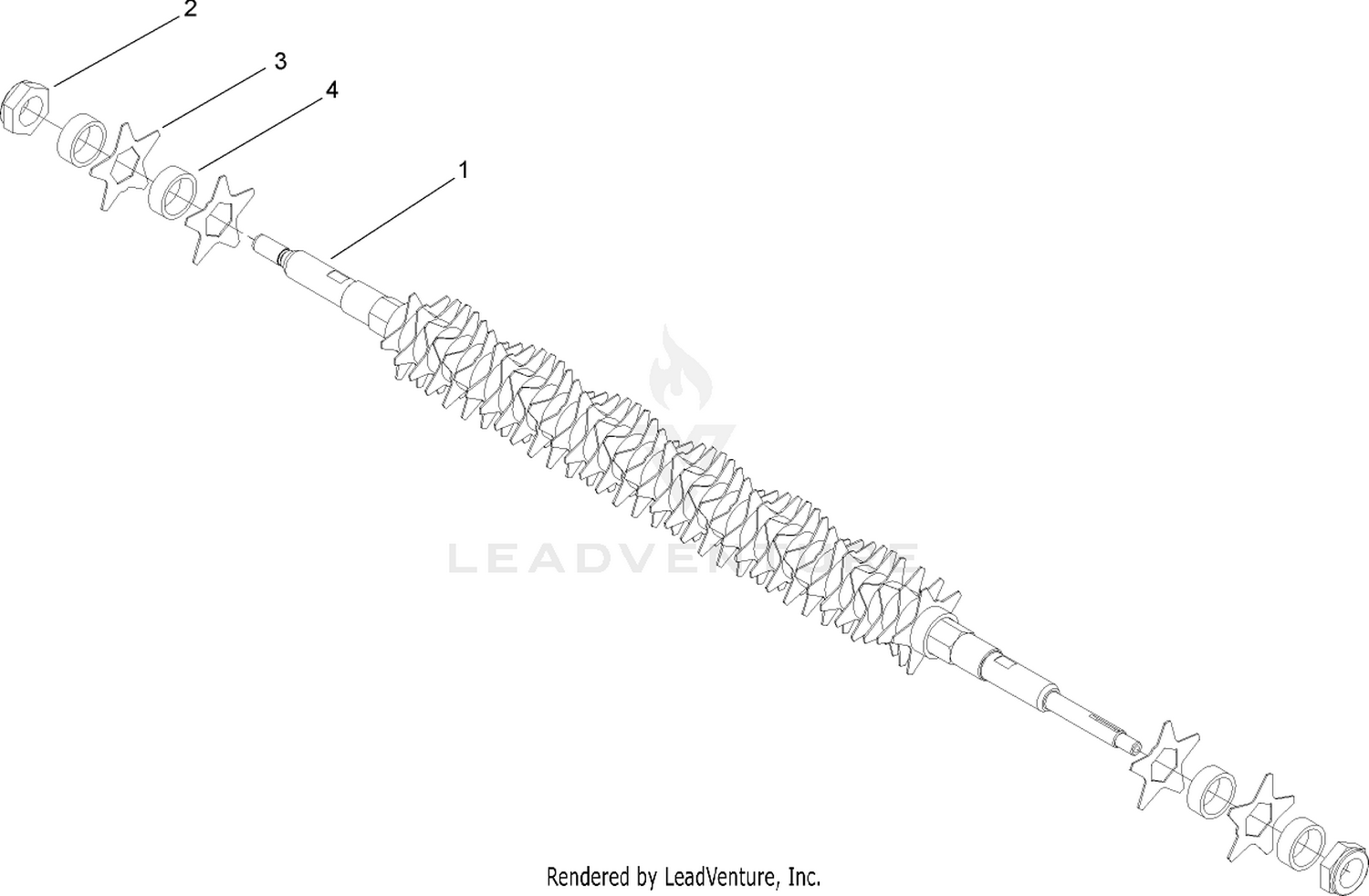 Groomer Shaft Assembly No. 107-2388