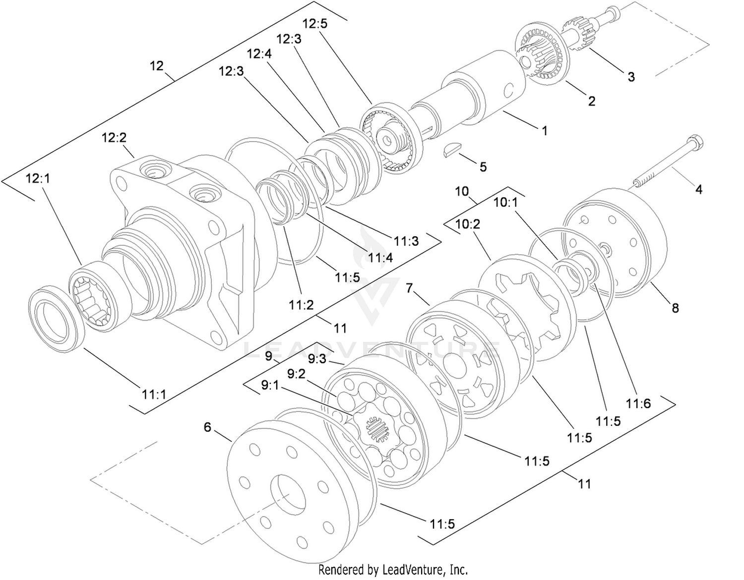 Hydraulic Motor Assembly (CCW) No. 110-4015