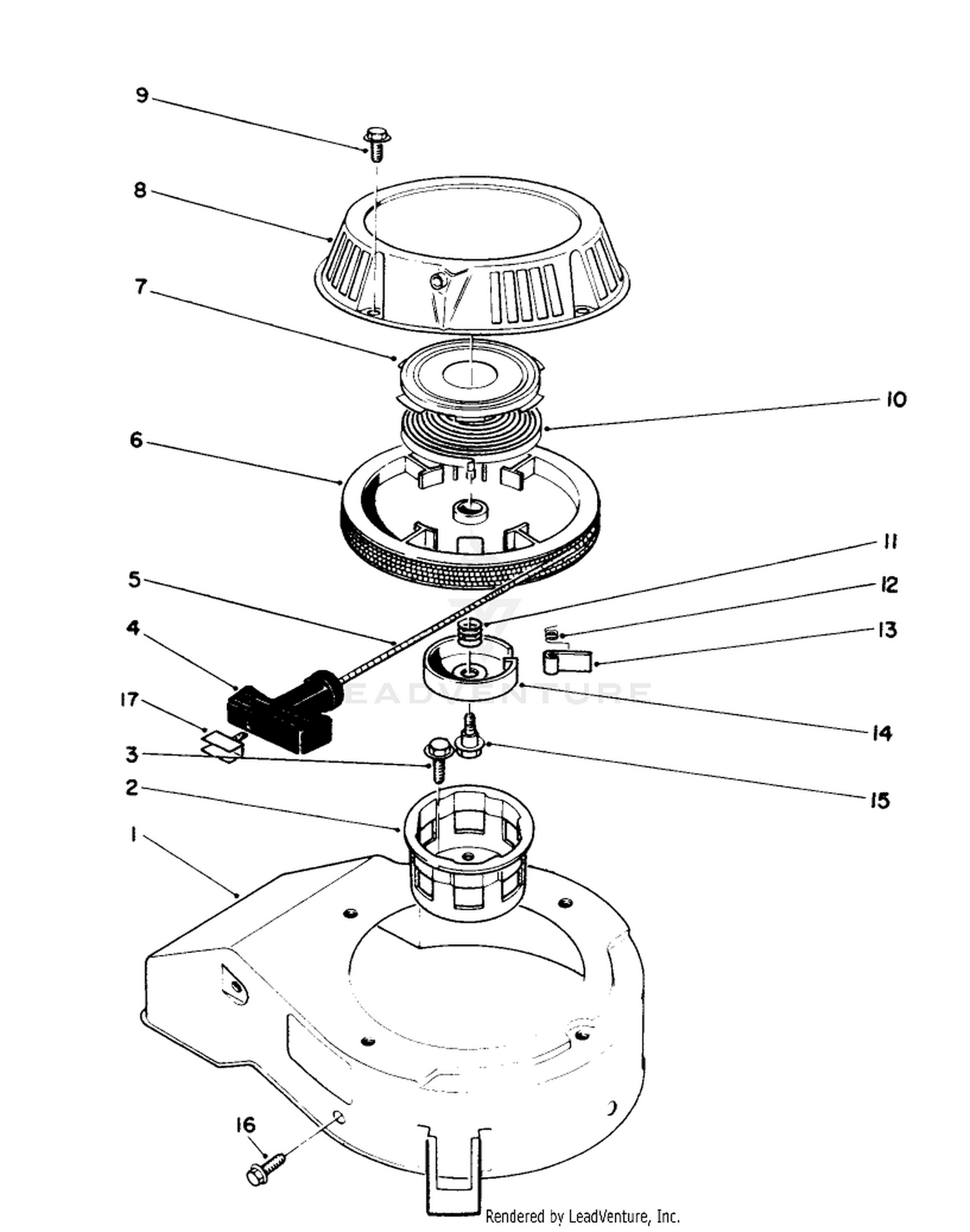 Recoil Assembly (engine Model No. 47pk9)