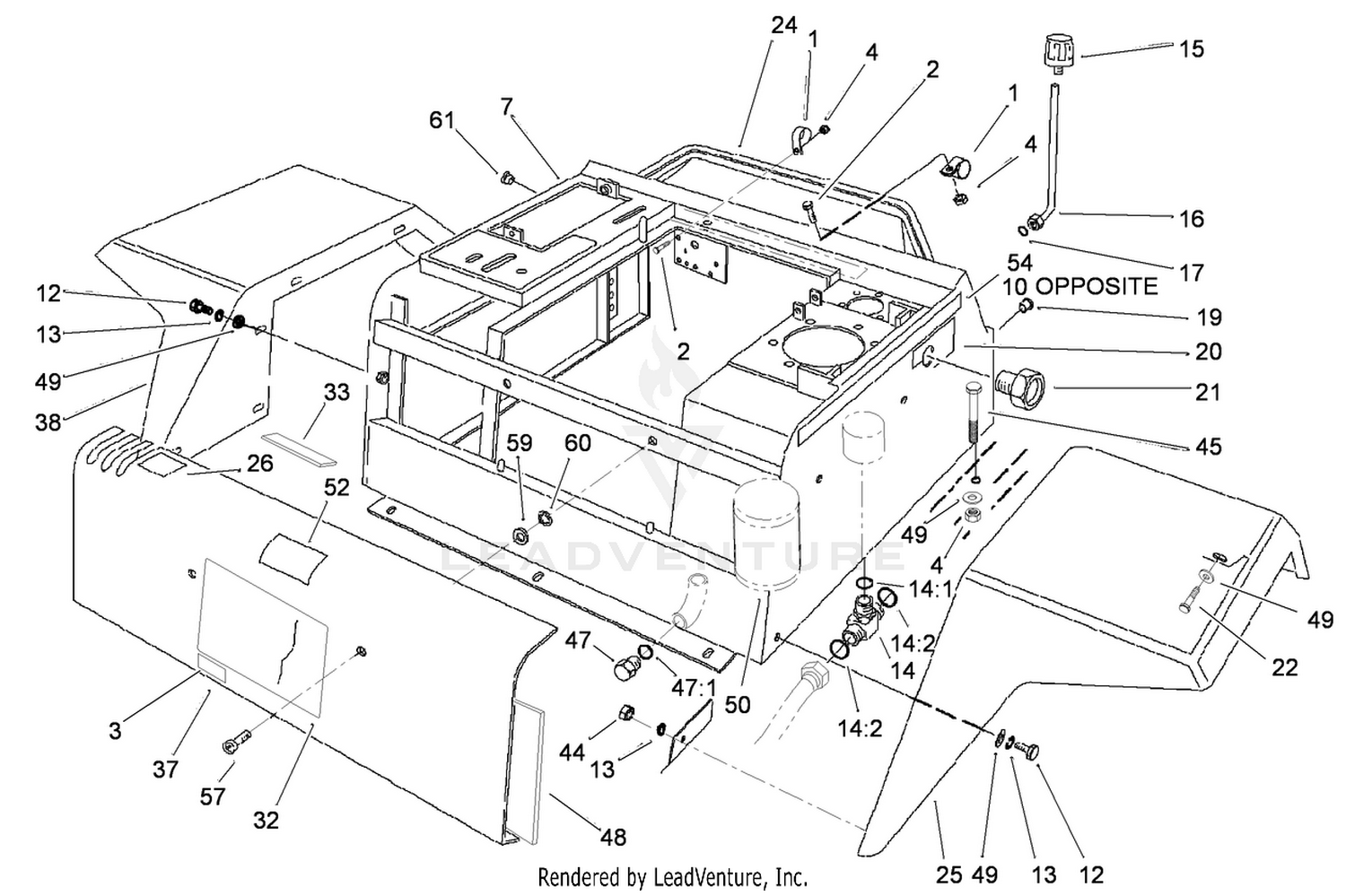 Fender and Center Console Assembly