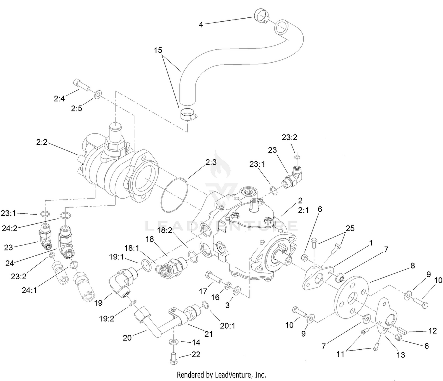 Hydrostat and Gear Pump Drive Assembly