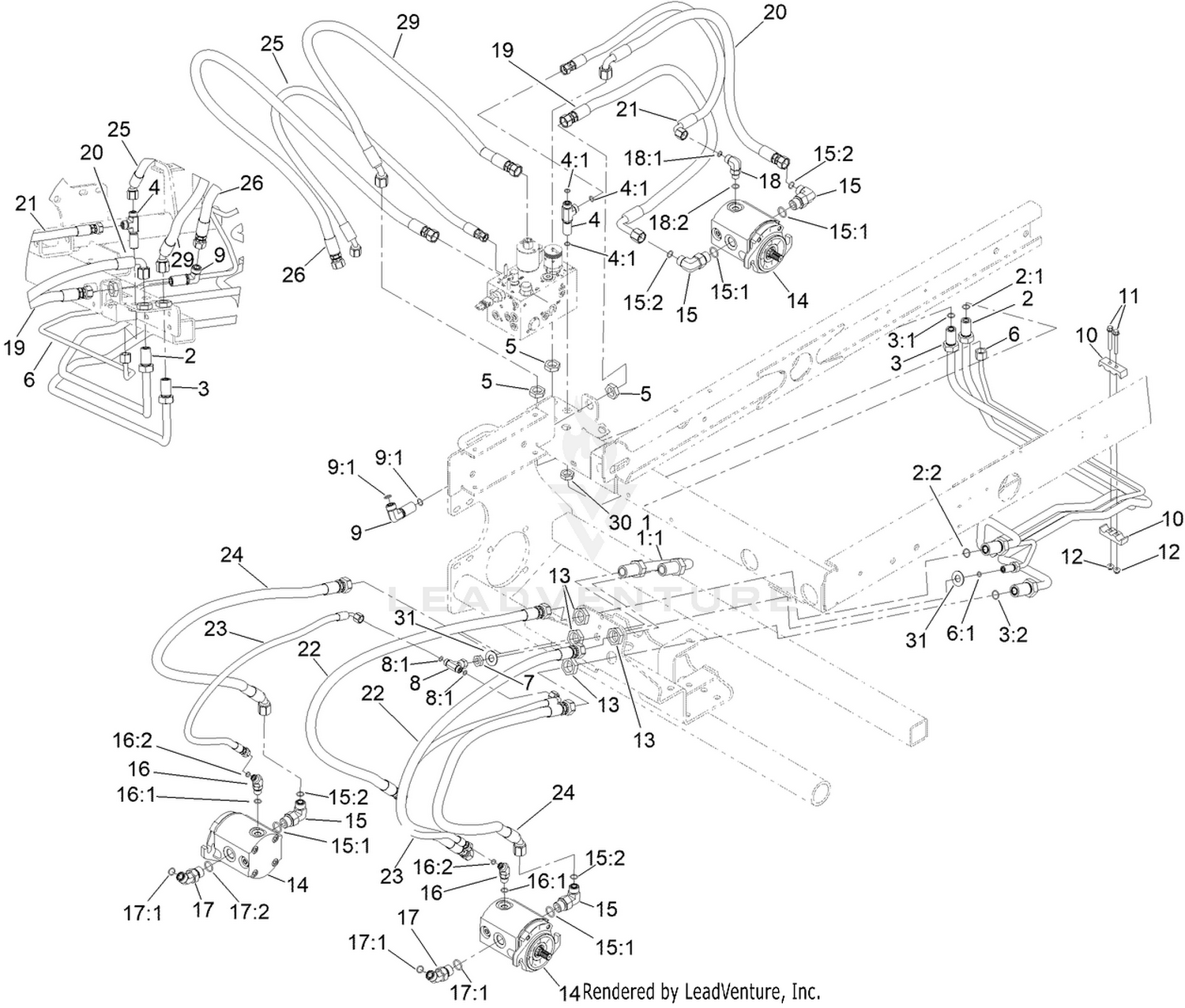 Hydraulic Mow Circuit Assembly