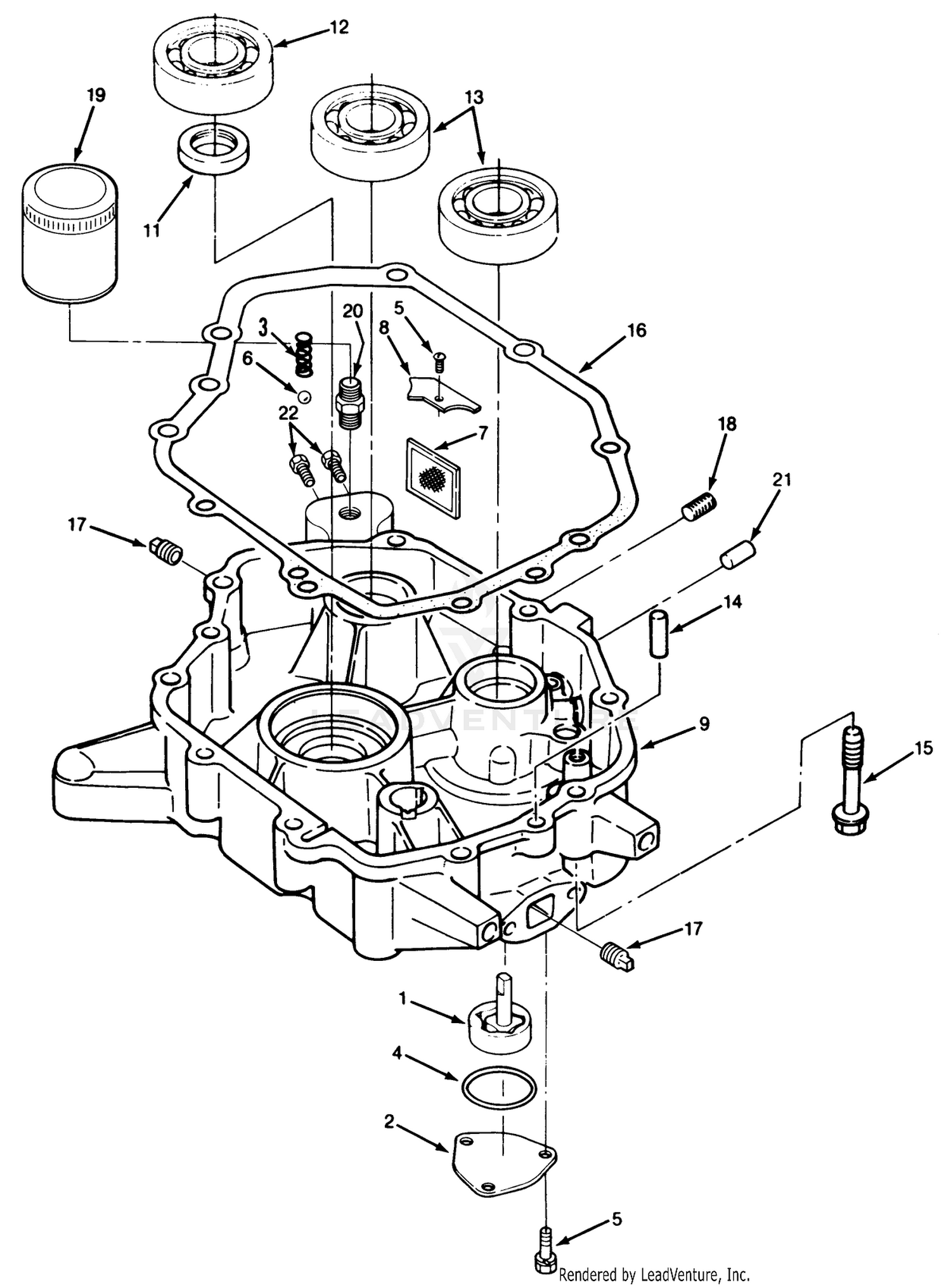 14hp Engine Oil Base  Pump Assembly