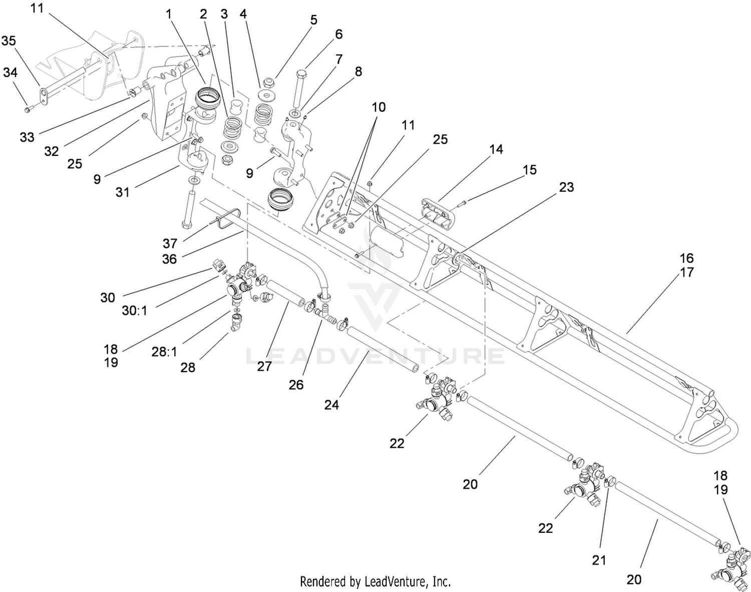 Left and Right Hand Boom Assembly