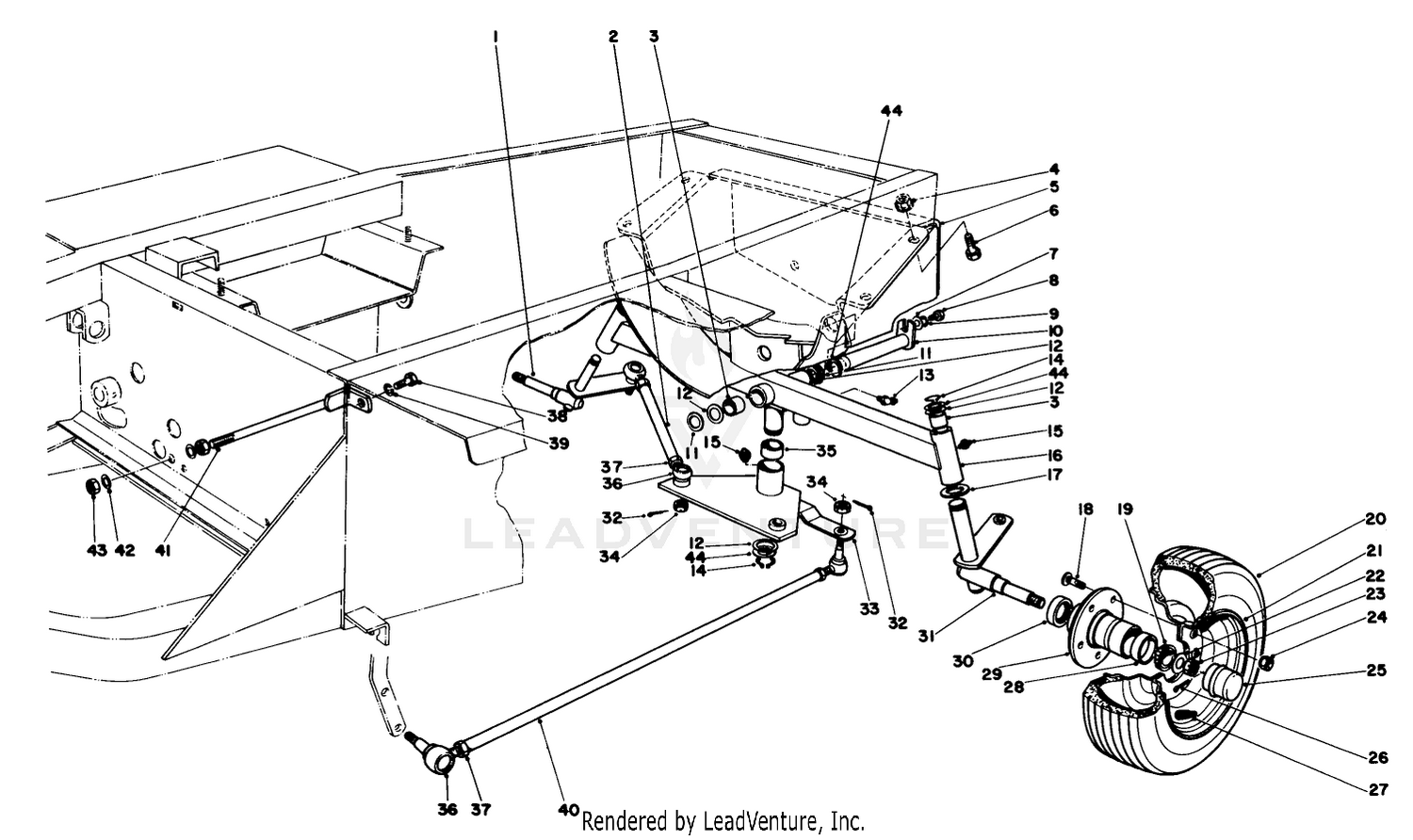 Rear Axle  Wheel Assembly