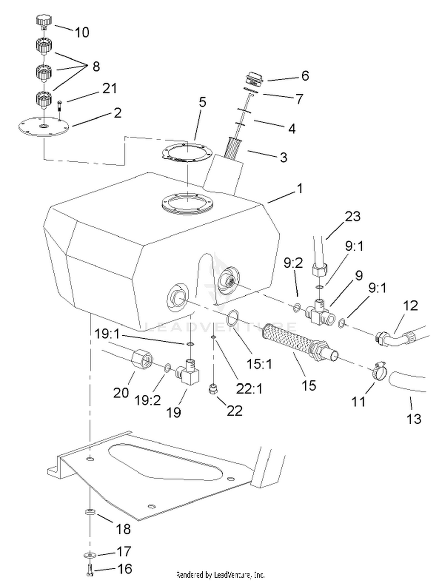 Hydraulic Filter and Reservoir Assembly